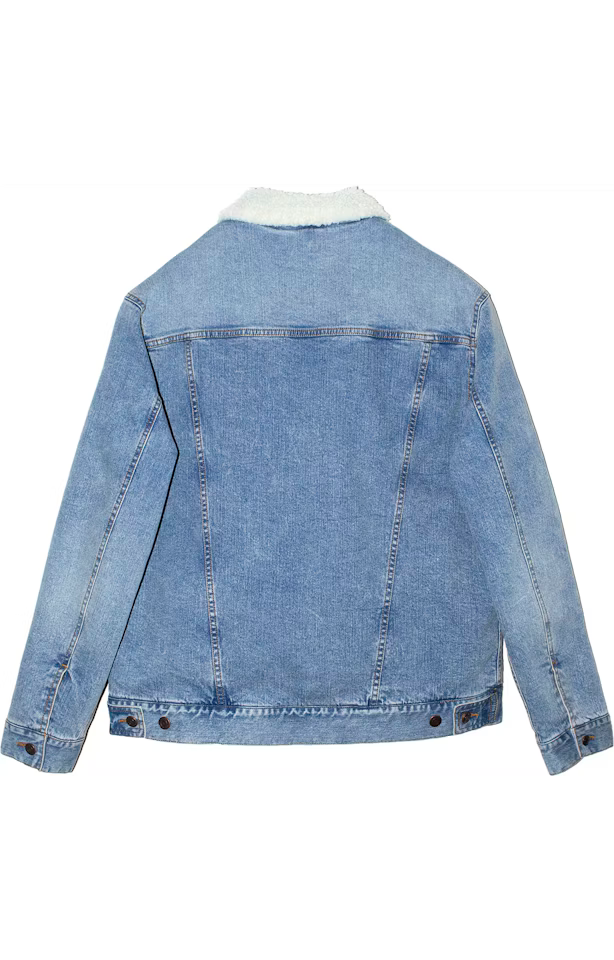 Hyphenated Love Sherpa Denim Jacket - Embroidered