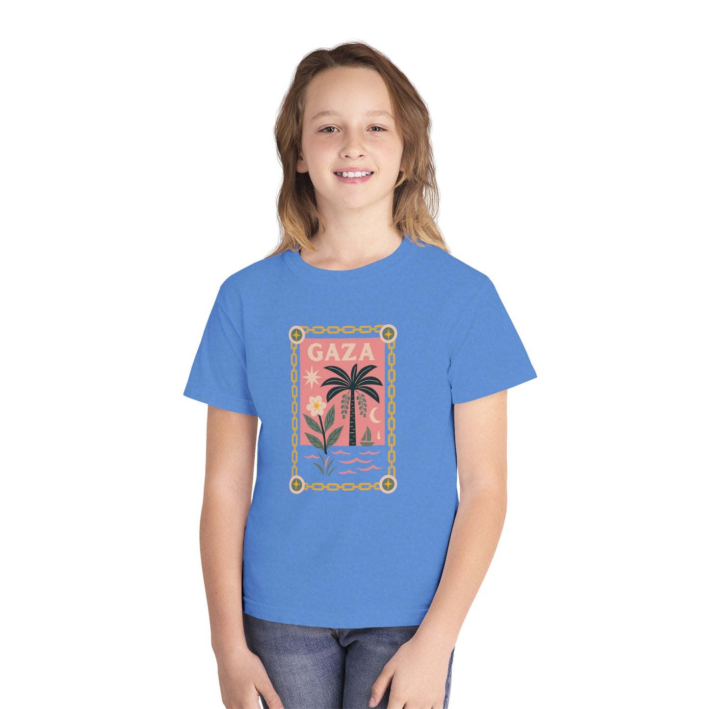 Gaza 'Break the Chains' Youth Graphic Tee