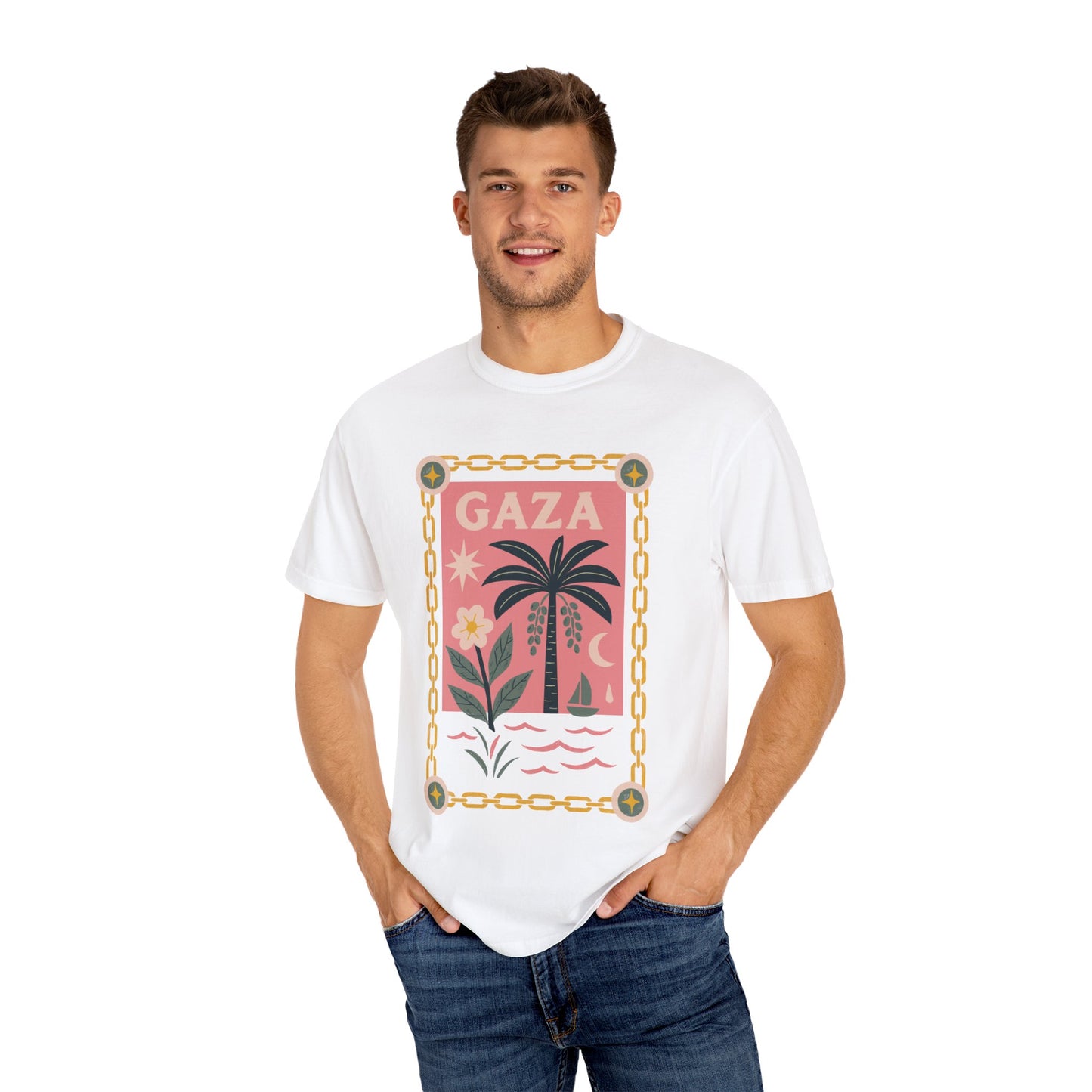 Gaza 'Break the Chains' Unisex Graphic T-Shirt | Front Print