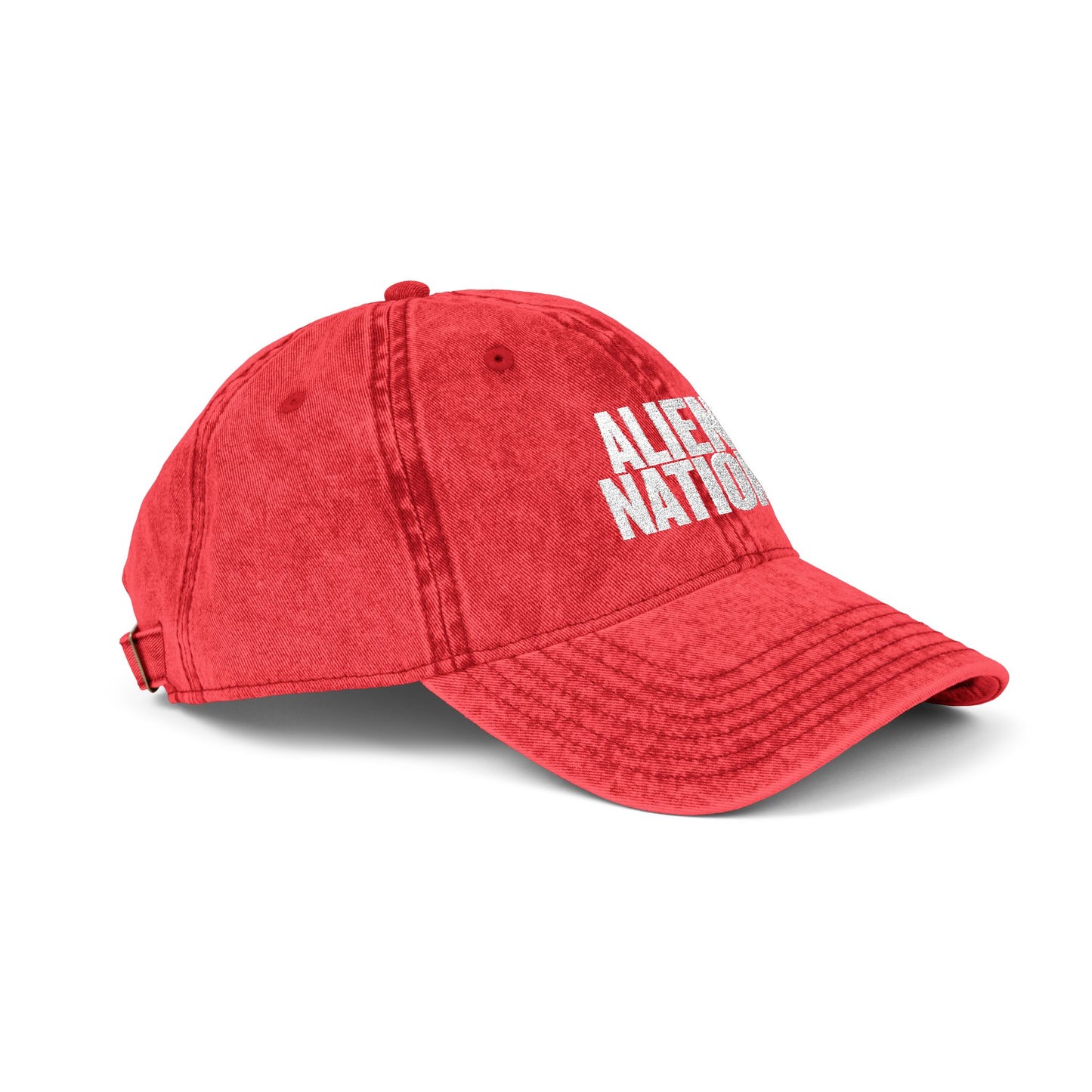 'Alien Nation. We come in peace.' Embroidered Vintage Heritage Ball Cap (2-Sided Print)