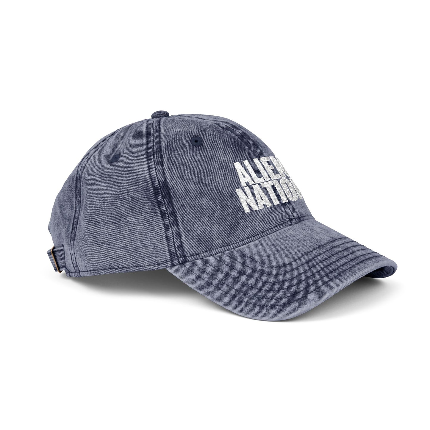 'Alien Nation. We come in peace.' Embroidered Vintage Heritage Ball Cap (2-Sided Print)
