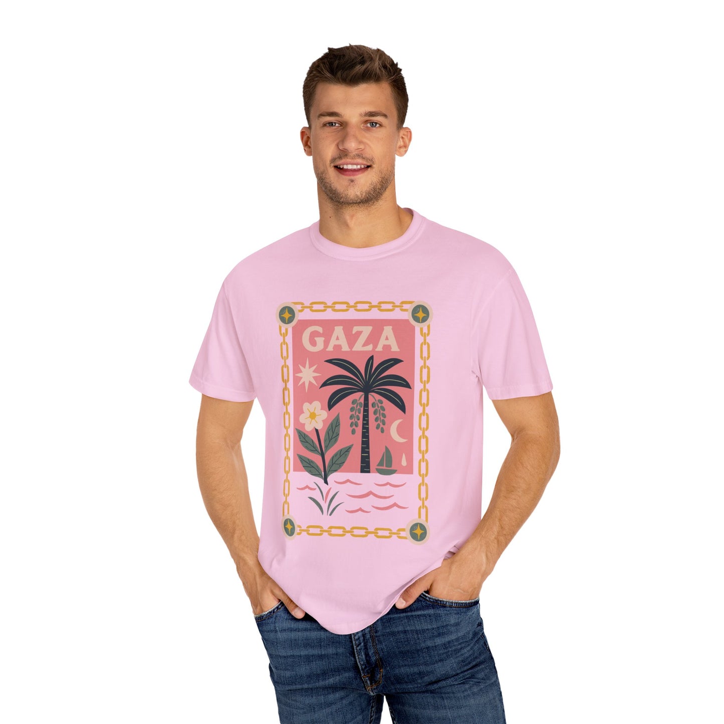 Gaza 'Break the Chains' Unisex Graphic T-Shirt | Front Print
