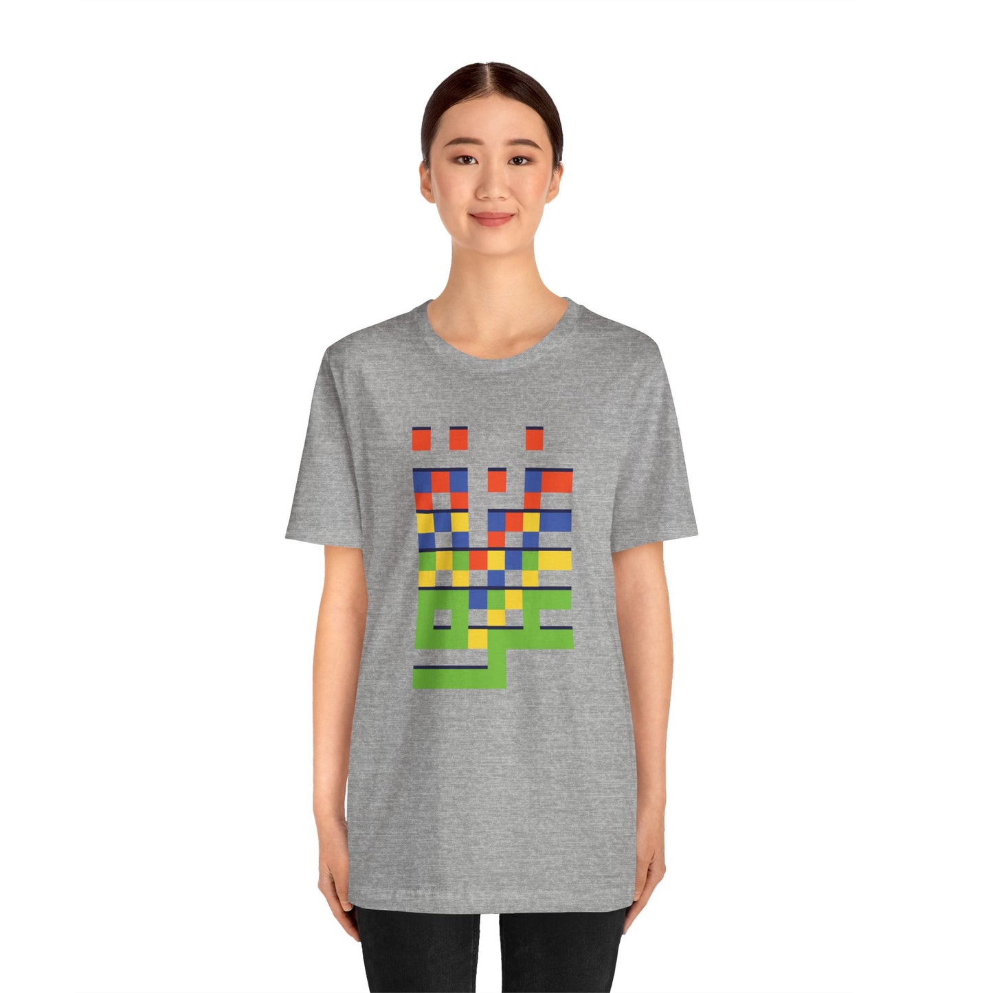 'Gaza in Color and Pixels' Arabic Text - Unisex Graphic Cotton Tee