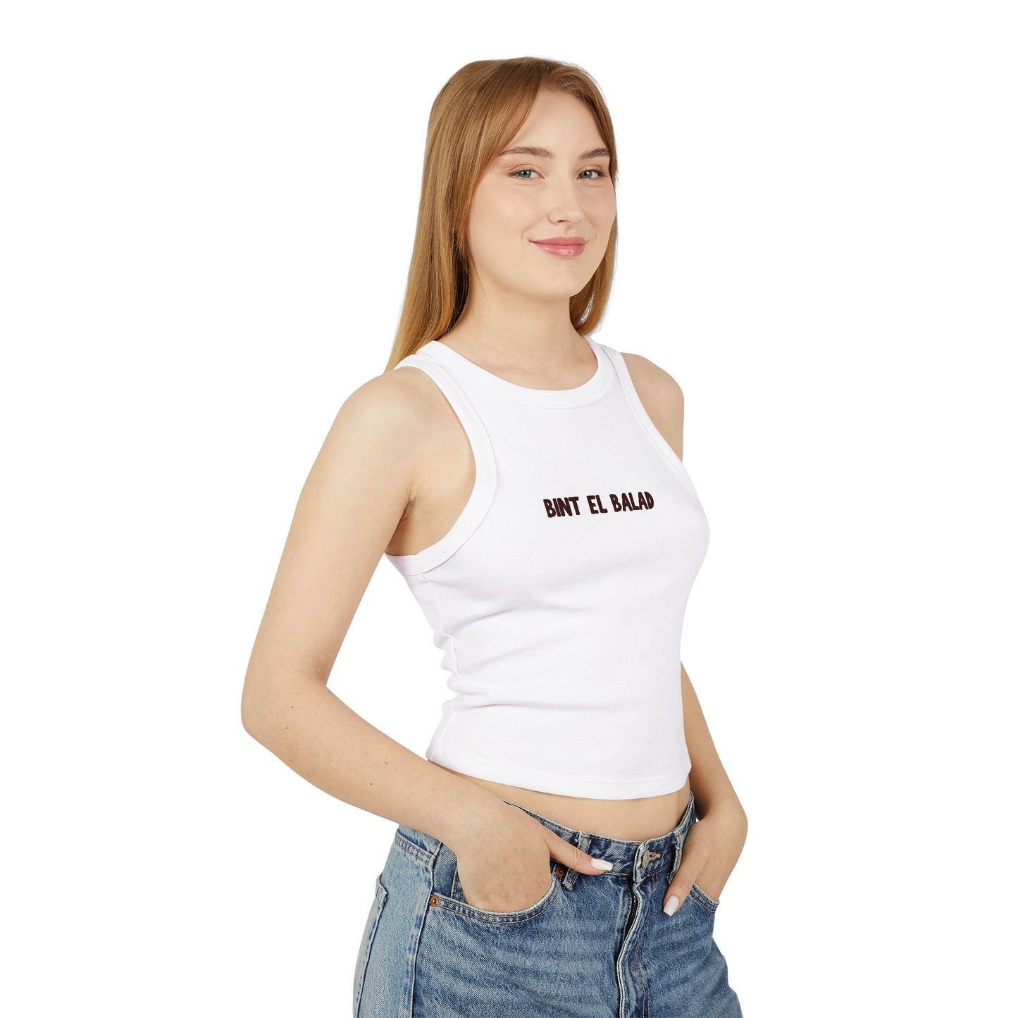 'Bint el Balad' 'Daughter of the Land' | Women's Racer Tank Top | Arab Hyphenated™ Staple