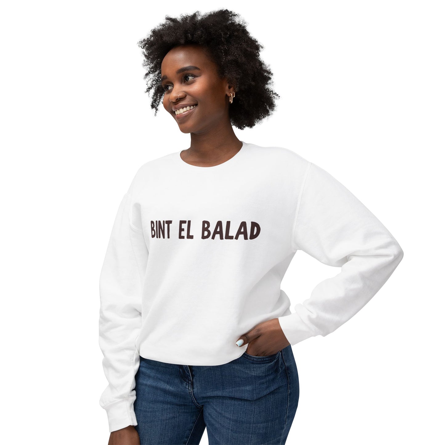 'Bint El Balad' | 'Daugher of the Land' | Cotton Lightweight Sweatshirt | Light Colors