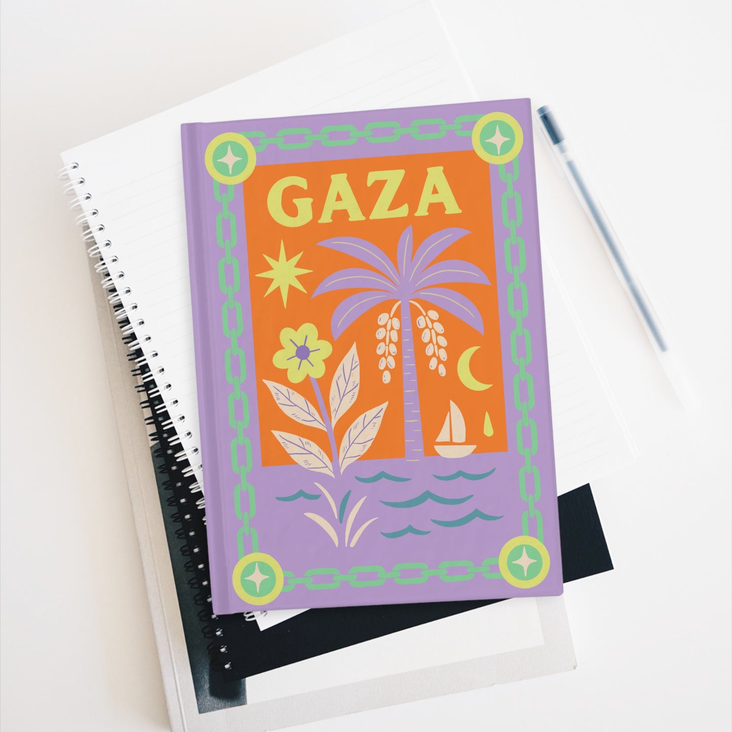 For Gaza, For Memory and Hope – Premium Ruled Journal in Light Lilac