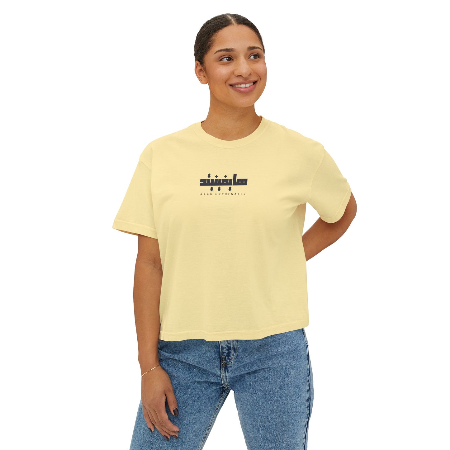 Boxy Organic Women’s Tee | 'Arab Hyphenated' Logo