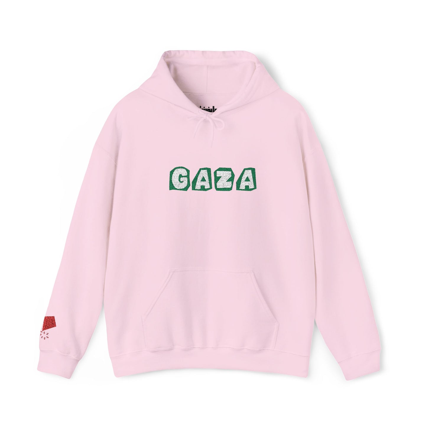 'We are Gaza' Embroidered Unisex Heavy Blend Hooded Sweatshirt - Sand, Grey, Pink