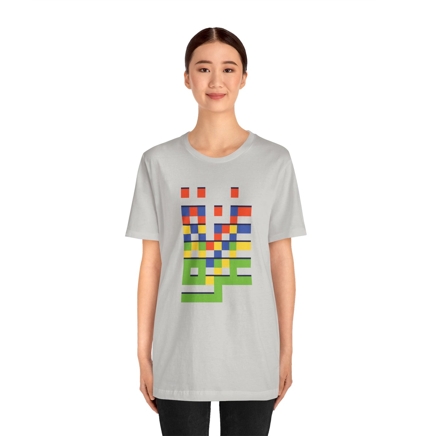 'Gaza in Color and Pixels' Arabic Text - Unisex Graphic Cotton Tee