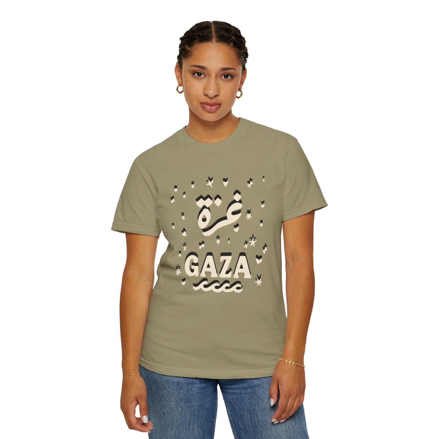 "Starry Night in Gaza" (Arabic and English) Unisex T-Shirt