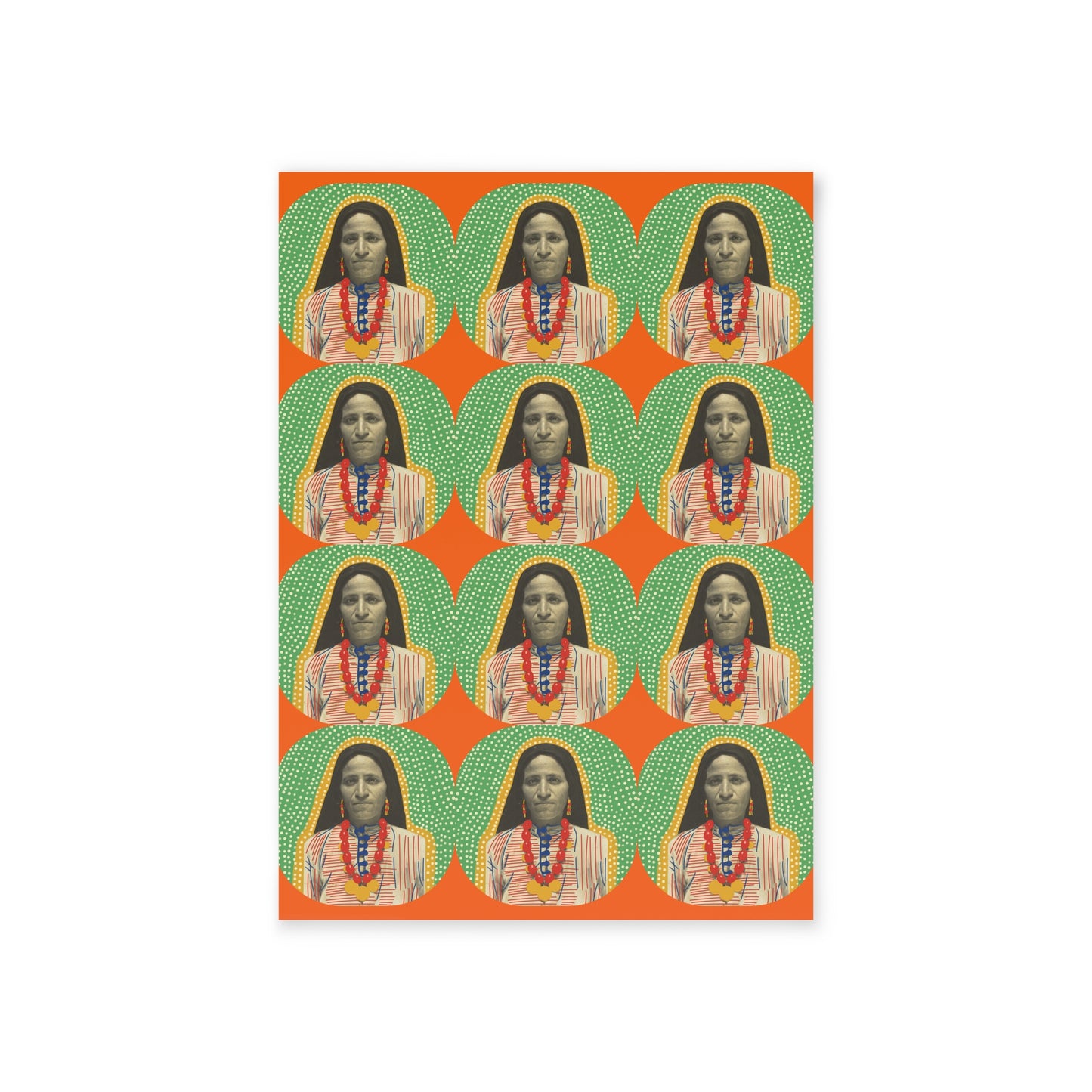 Postcard 'Not Alien' Retro Pattern (Syrian Immigrant, Ellis Island, 1926) | Alien Nation™