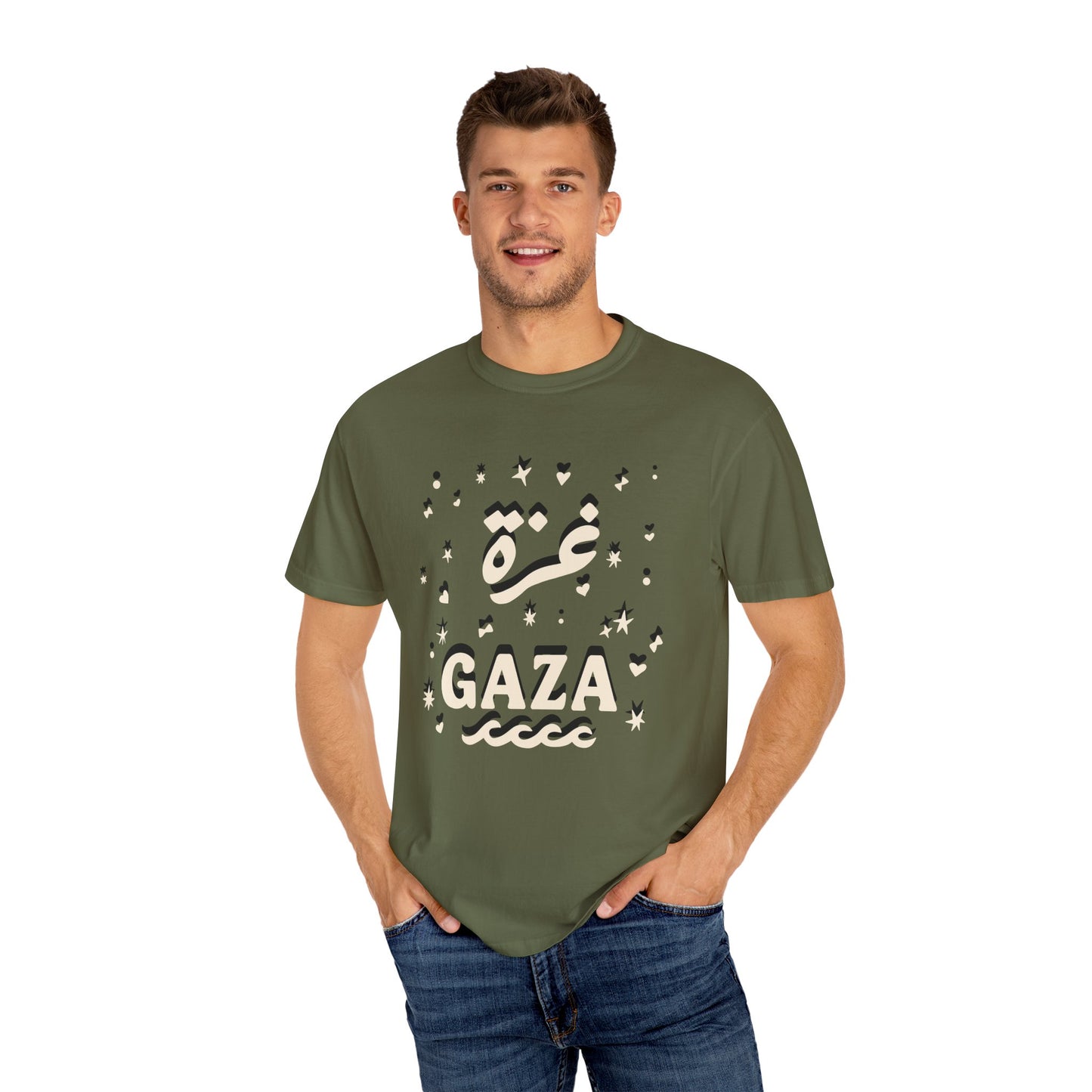 "Starry Night in Gaza" (Arabic and English) Unisex T-Shirt