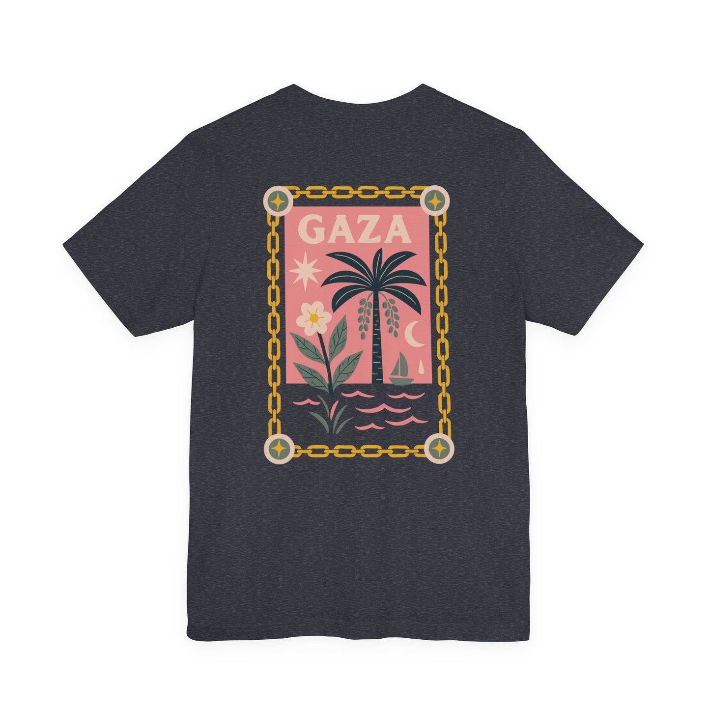 Gaza 'Break the Chains' Unisex Graphic Tee | Front & Back Print