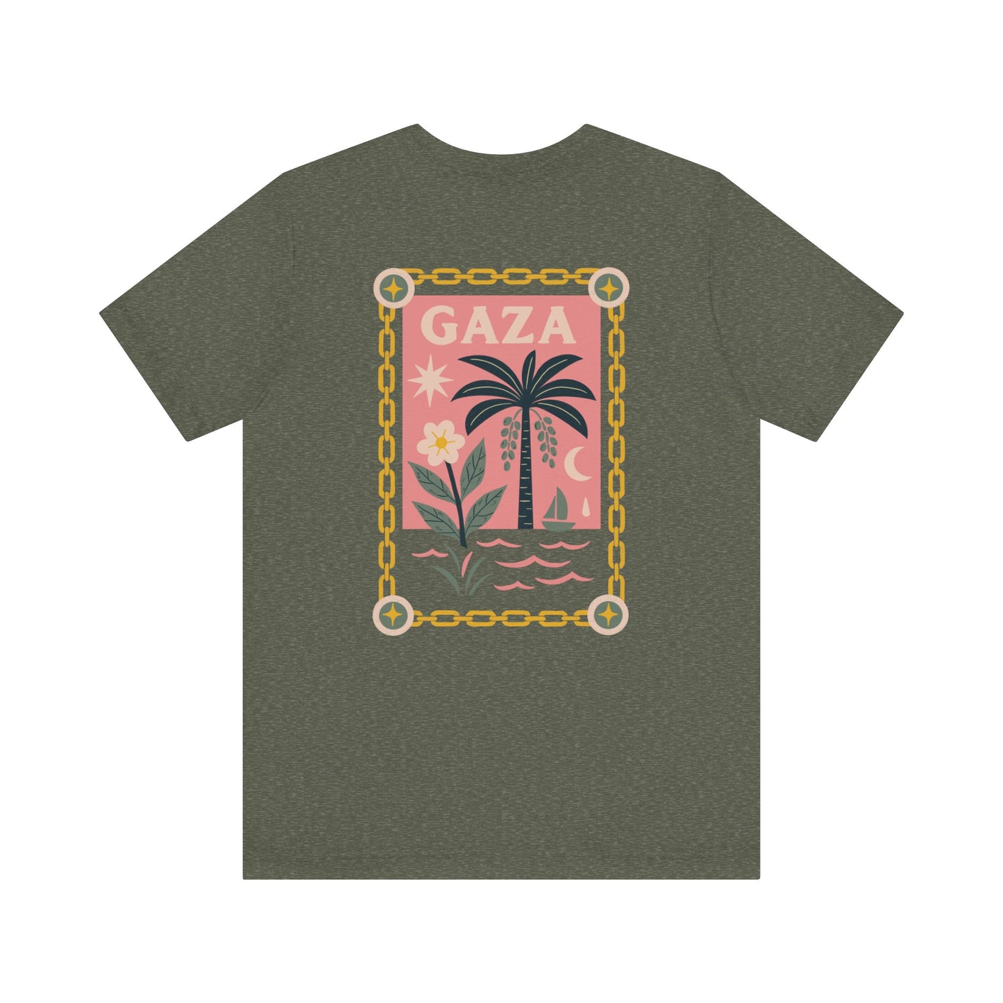 Gaza 'Break the Chains' Unisex Graphic Tee | Front & Back Print