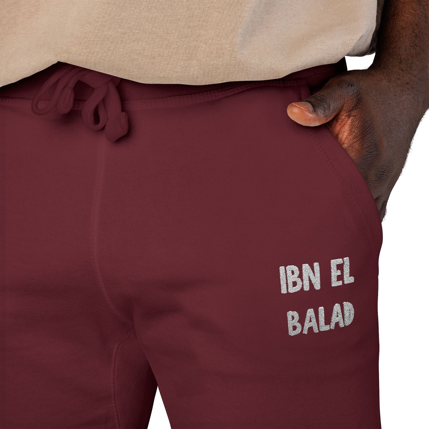 'Ibn El Balad' Fleece Embroidered Joggers | Arab Hyphenated™ Staple