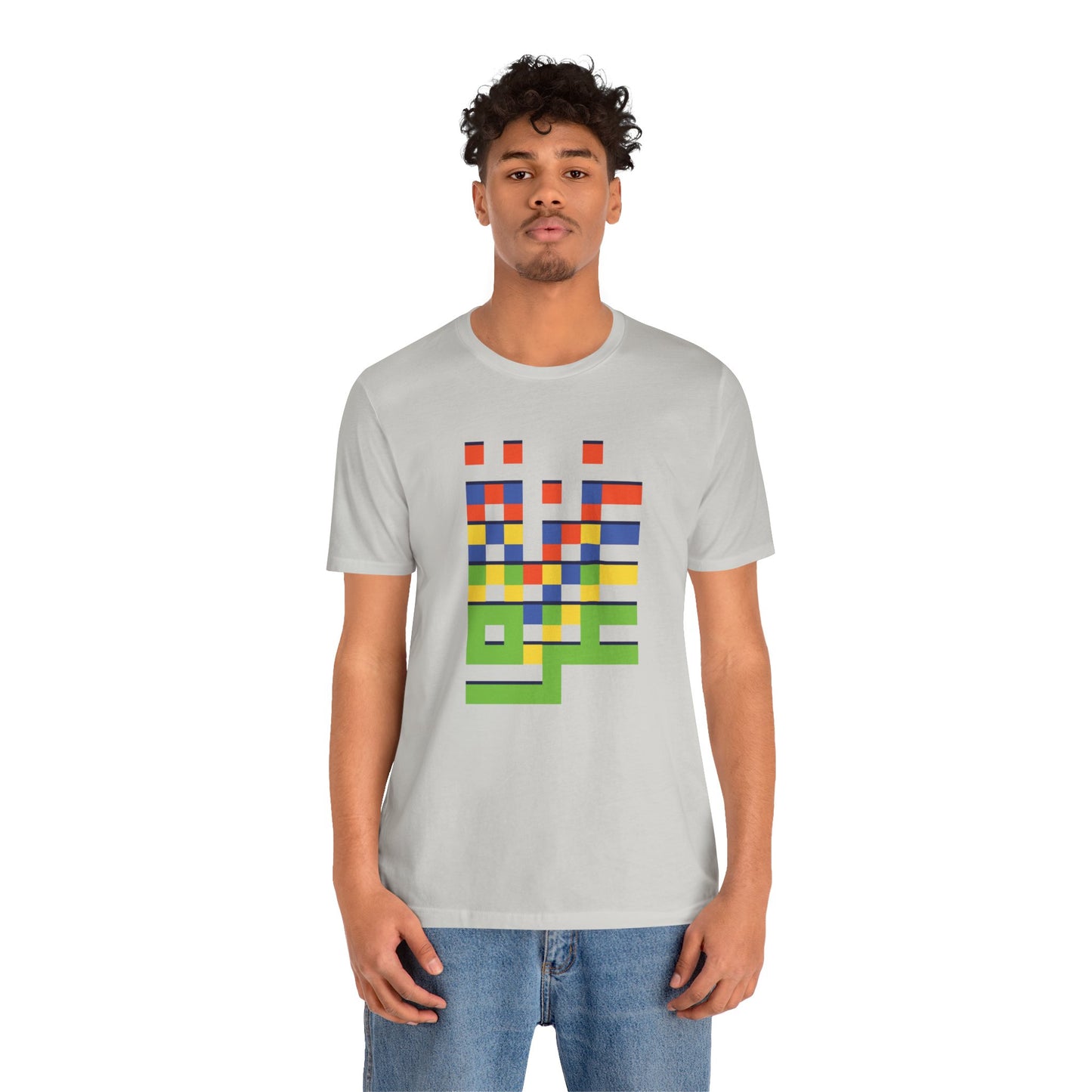 'Gaza in Color and Pixels' Arabic Text - Unisex Graphic Cotton Tee