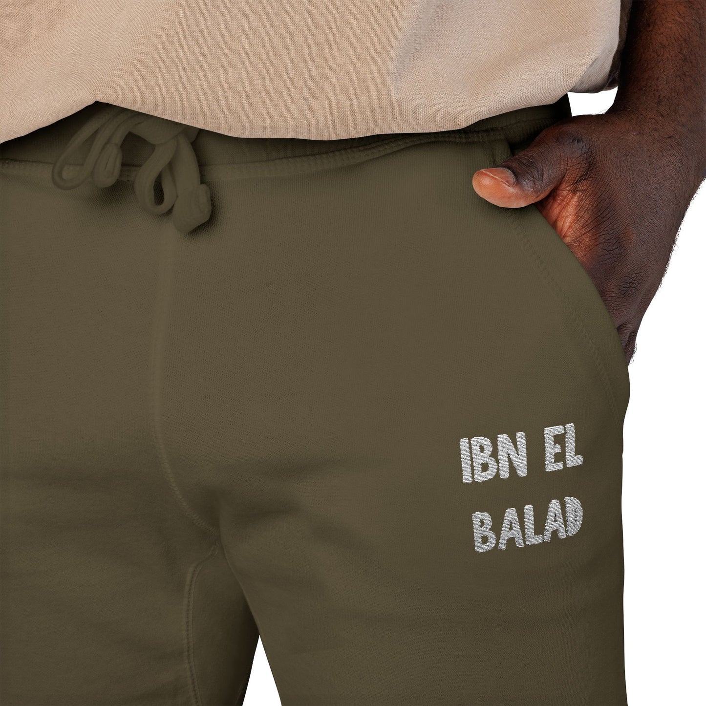 'Ibn El Balad' Fleece Embroidered Joggers | Arab Hyphenated™ Staple