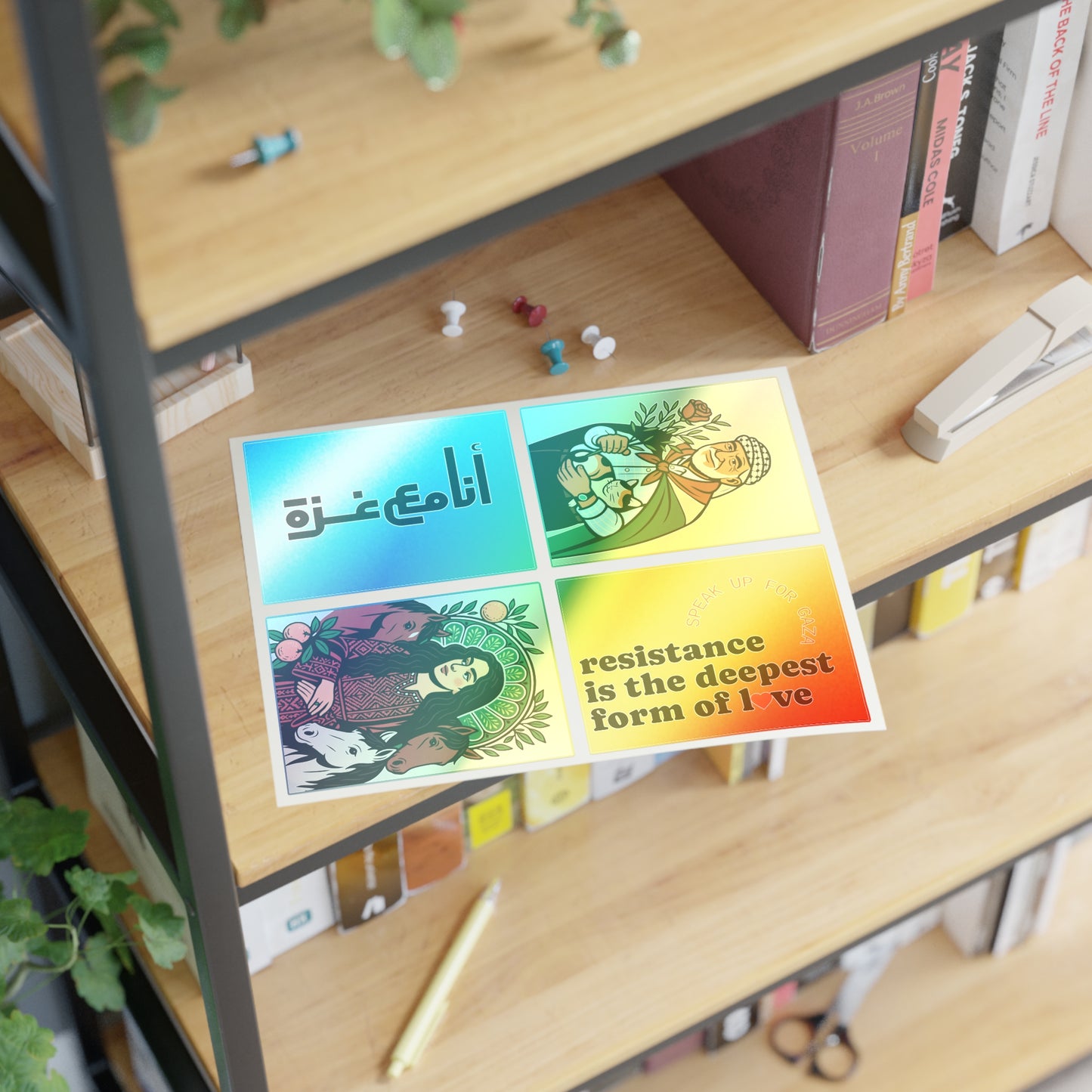 Limited Edition Palestine + Gaza Art Sticker Sheet (4 Collectible Designs)