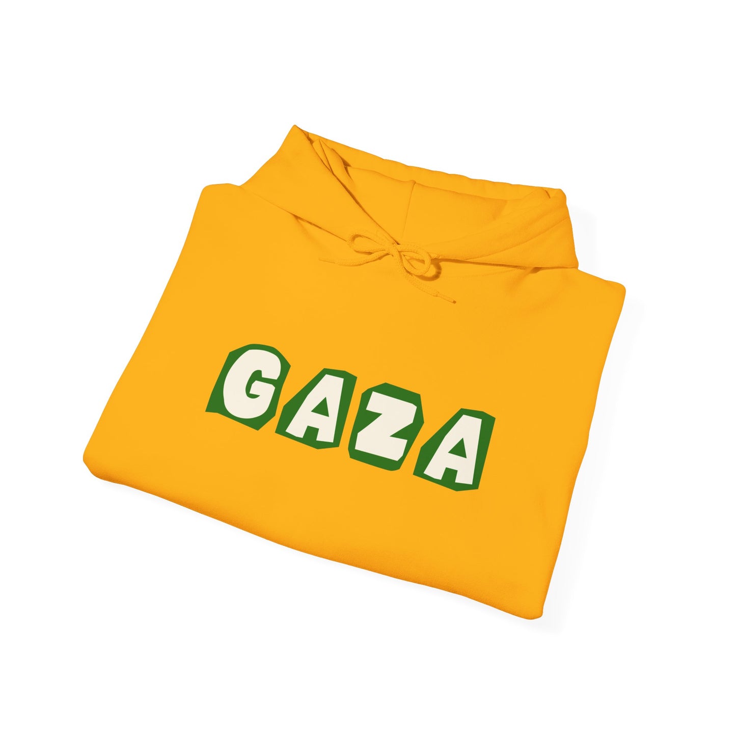 'We are Gaza' Heritage Hooded Sweatshirt (Chest & Sleeve Original Designs, Print)