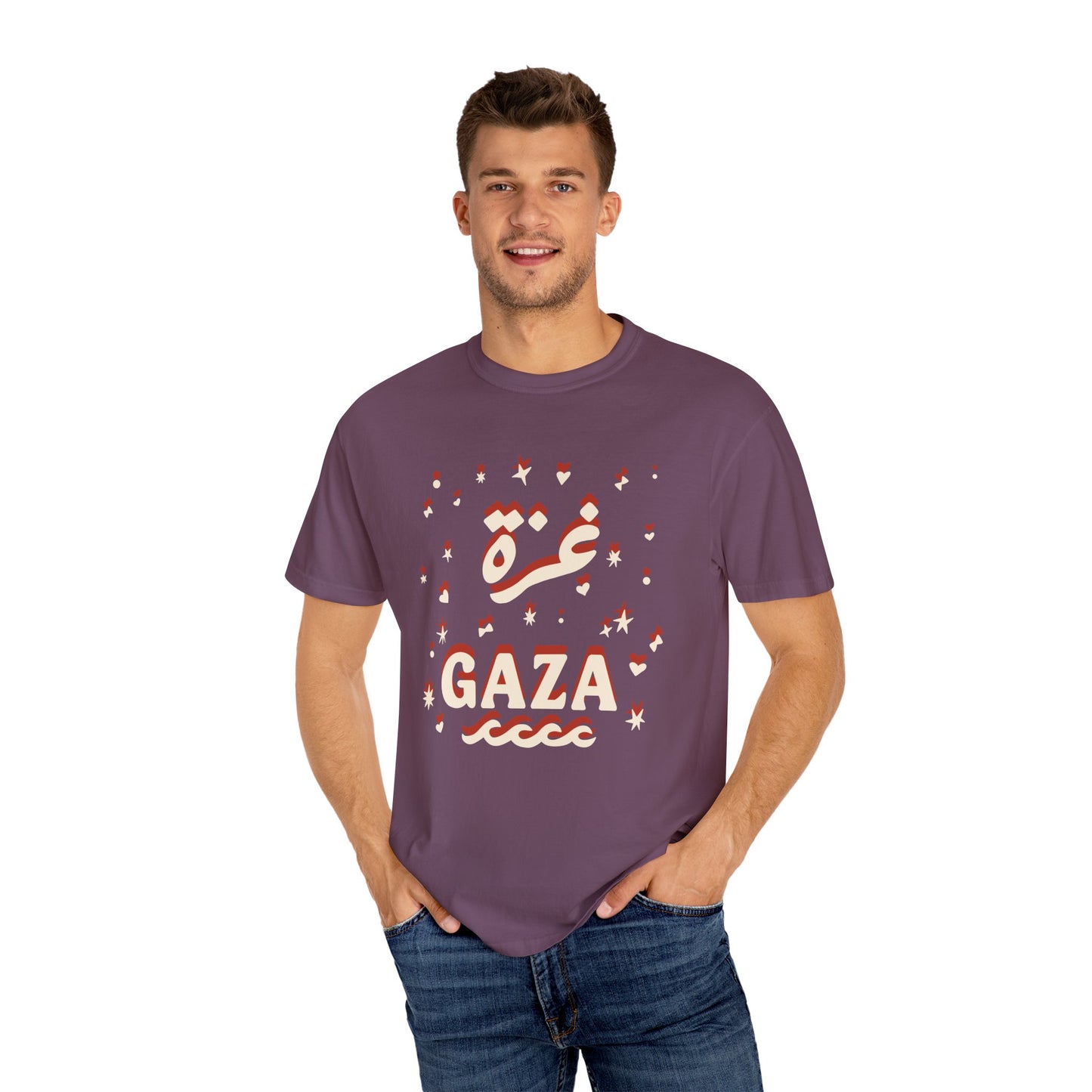 "Starry Night in Gaza" (Arabic and English) Unisex T-Shirt