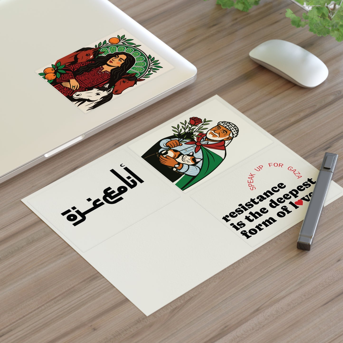 Limited Edition Palestine + Gaza Art Sticker Sheet (4 Collectible Designs)
