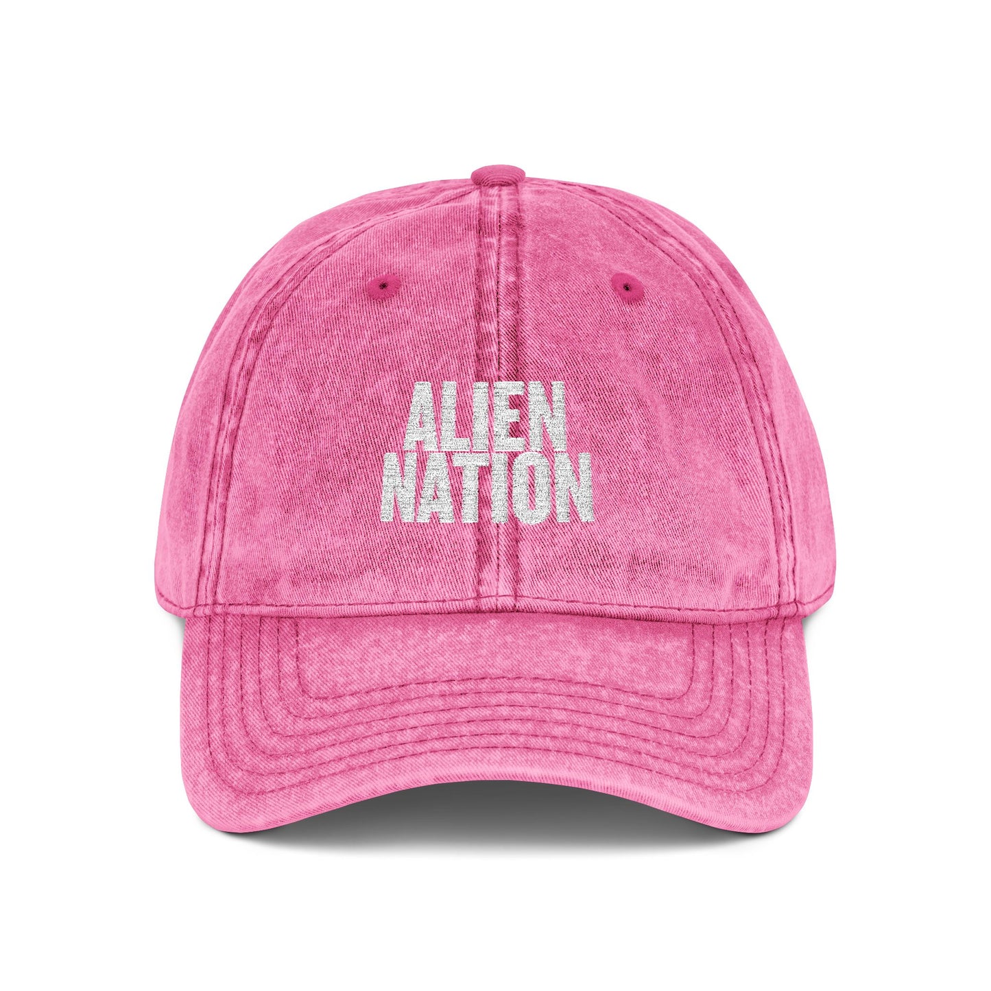 'Alien Nation. We come in peace.' Embroidered Vintage Heritage Ball Cap (2-Sided Print)