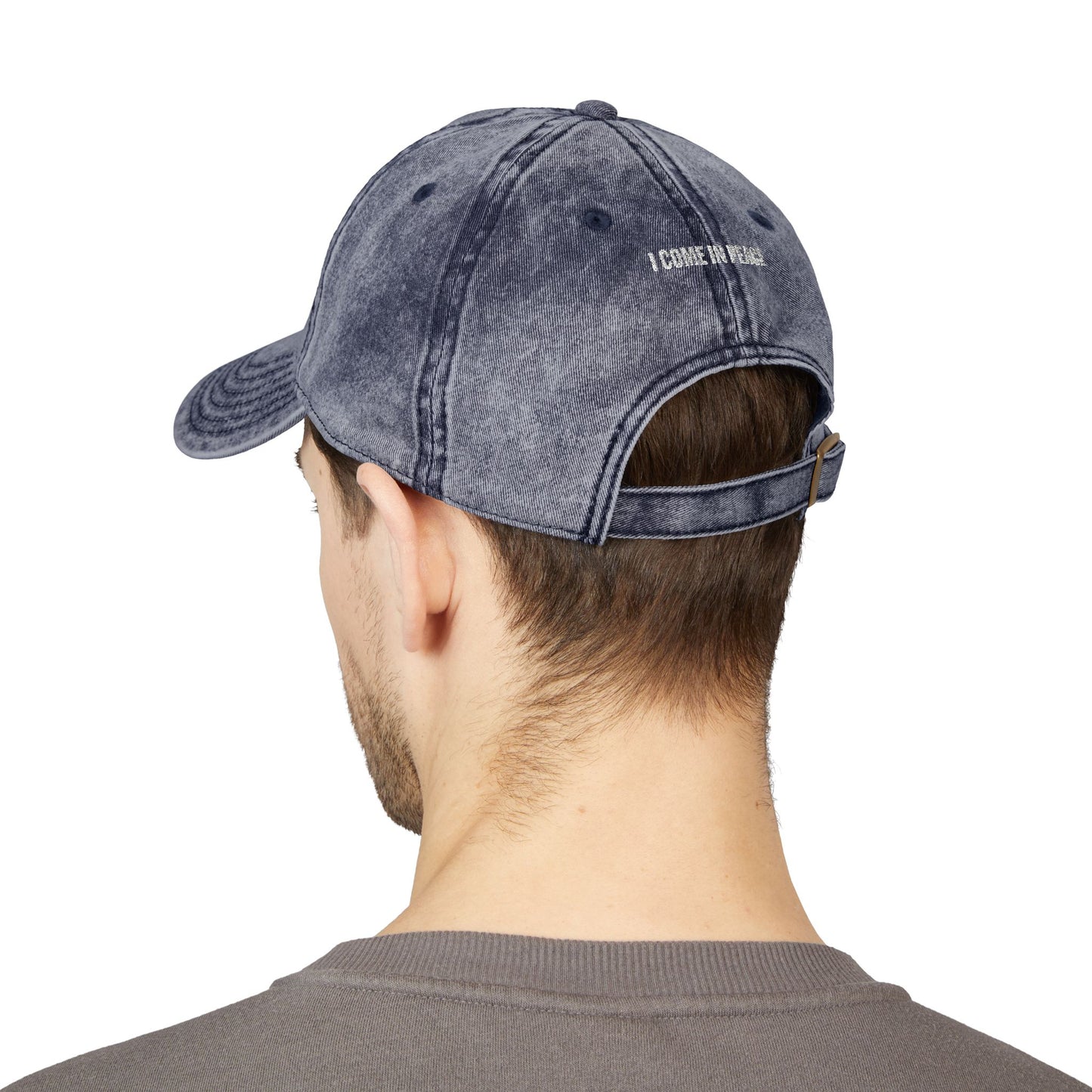 'Alien Nation. We come in peace.' Embroidered Vintage Heritage Ball Cap (2-Sided Print)