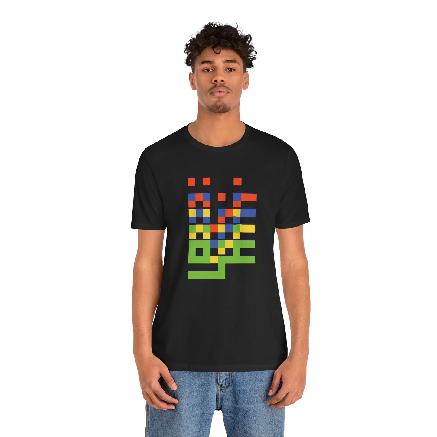 'Gaza in Color and Pixels' Arabic Text - Unisex Graphic Cotton Tee