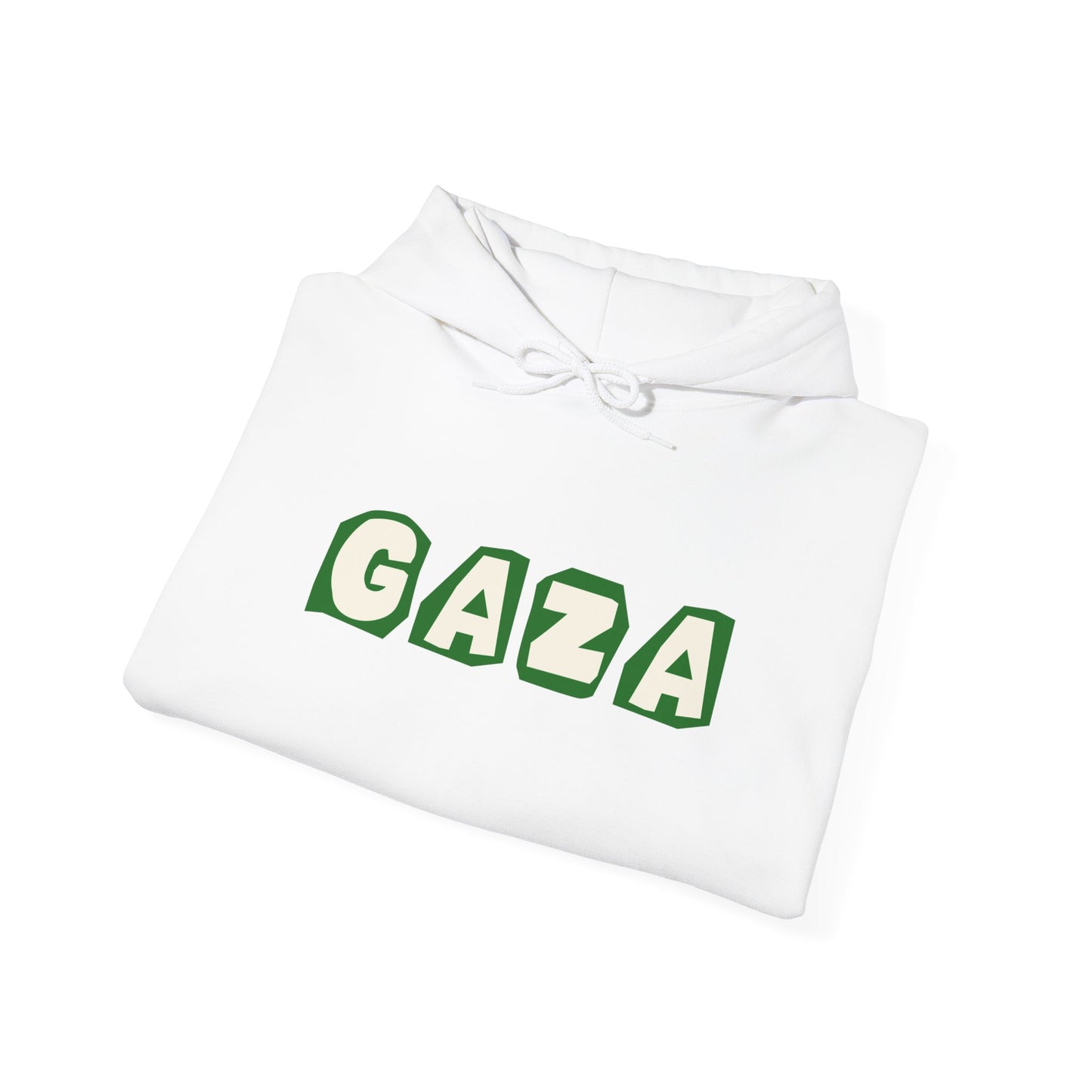 'We are Gaza' Heritage Hooded Sweatshirt (Chest & Sleeve Original Designs, Print)