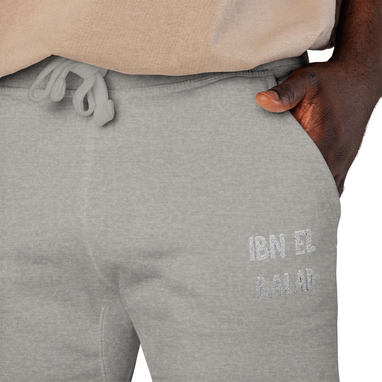 'Ibn El Balad' Fleece Embroidered Joggers | Arab Hyphenated™ Staple