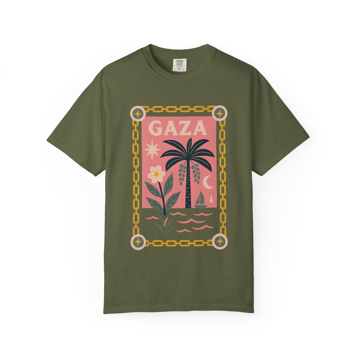 Gaza 'Break the Chains' Unisex Graphic T-Shirt | Front Print
