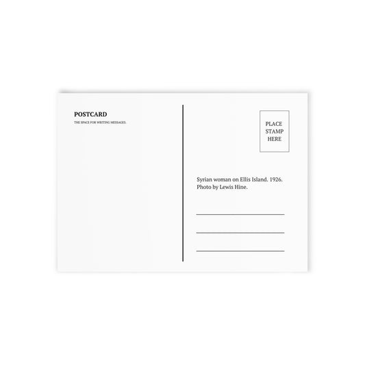 Postcard 'Not Alien' (Red) | Syrian Immigrant, Ellis Island, 1926 | Alien Nation™