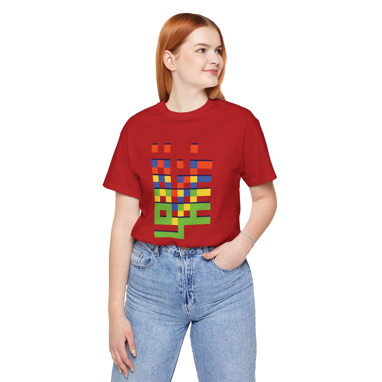 'Gaza in Color and Pixels' Arabic Text - Unisex Graphic Cotton Tee