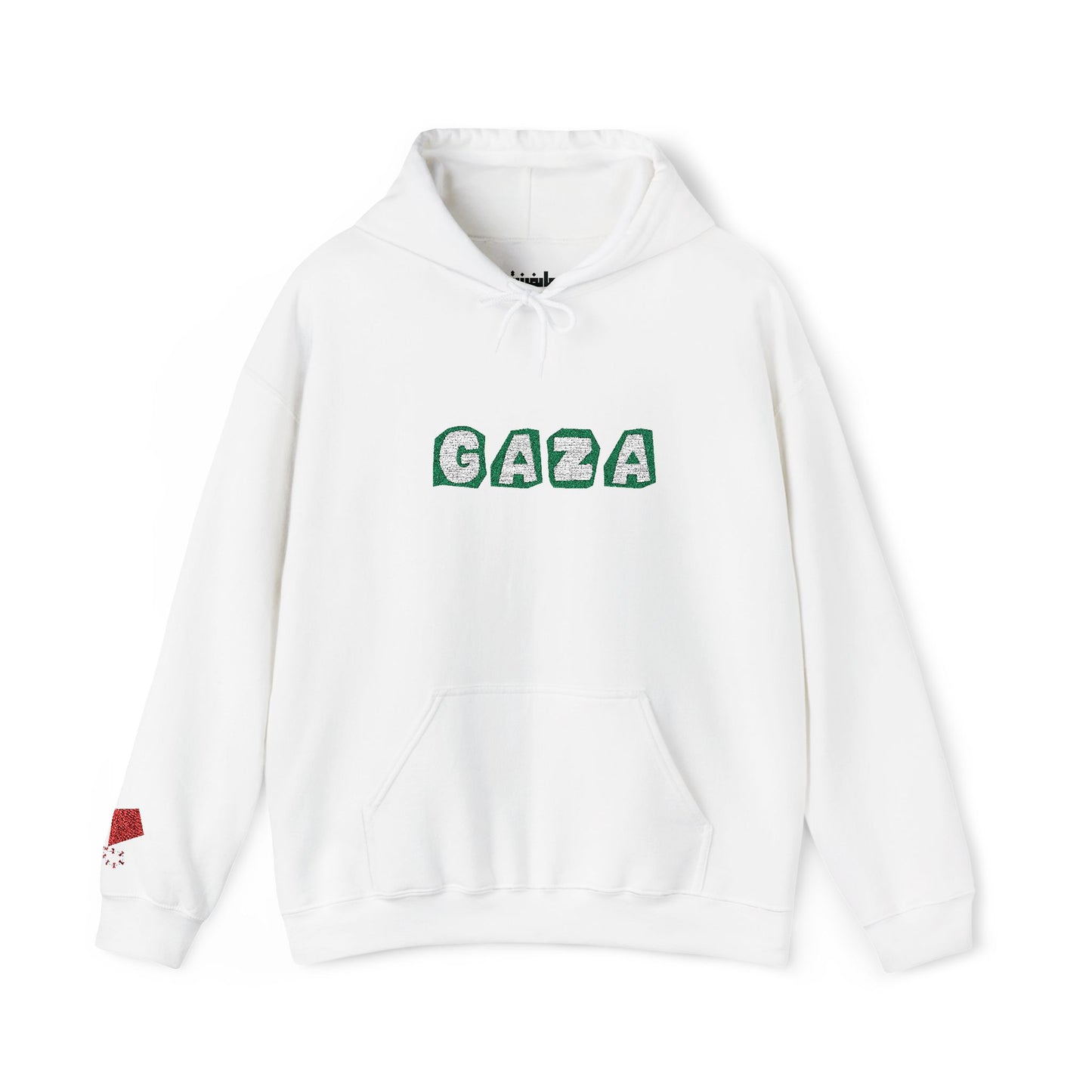 'We are Gaza' Embroidered Unisex Heavy Blend Hooded Sweatshirt - Sand, Grey, Pink