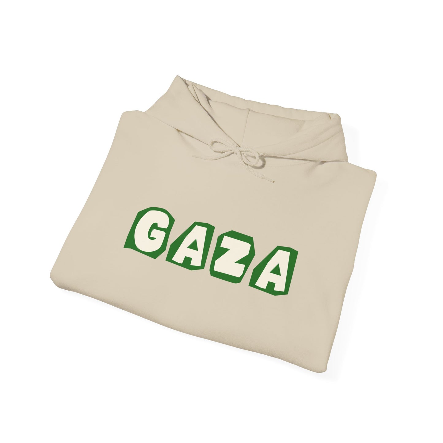 'We are Gaza' Heritage Hooded Sweatshirt (Chest & Sleeve Original Designs, Print)