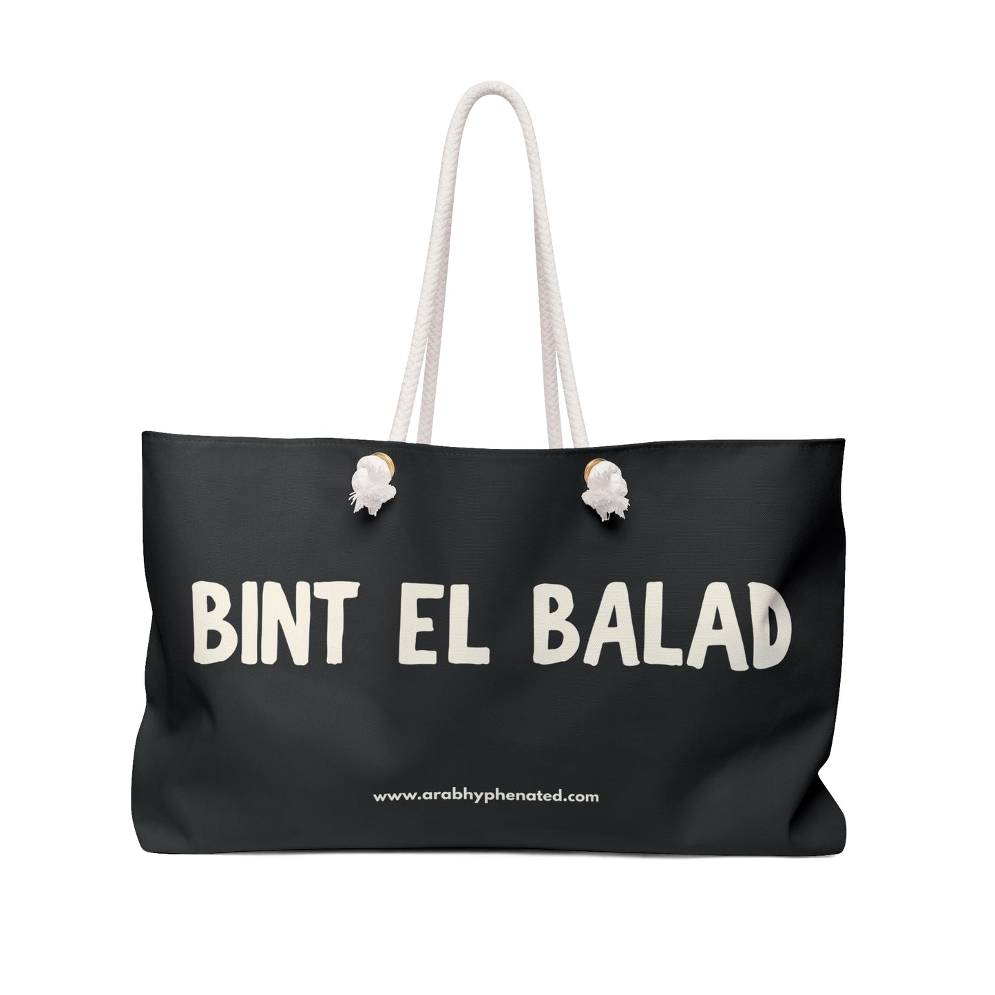 Arab Hyphenated™ Weekender Tote | Ibn el Balad 'Son of the Land' & Bint el Balad 'Daughter of the Land' | 2- Sided Design