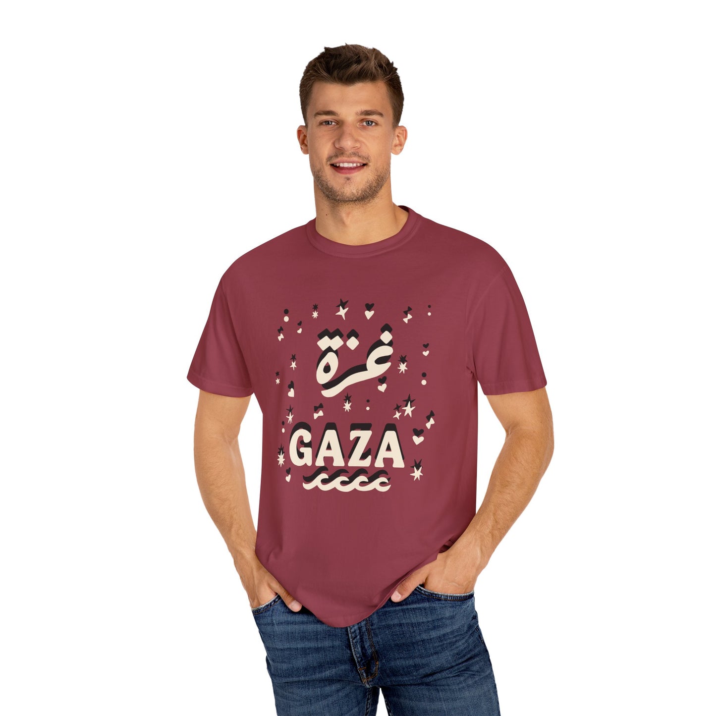 "Starry Night in Gaza" (Arabic and English) Unisex T-Shirt