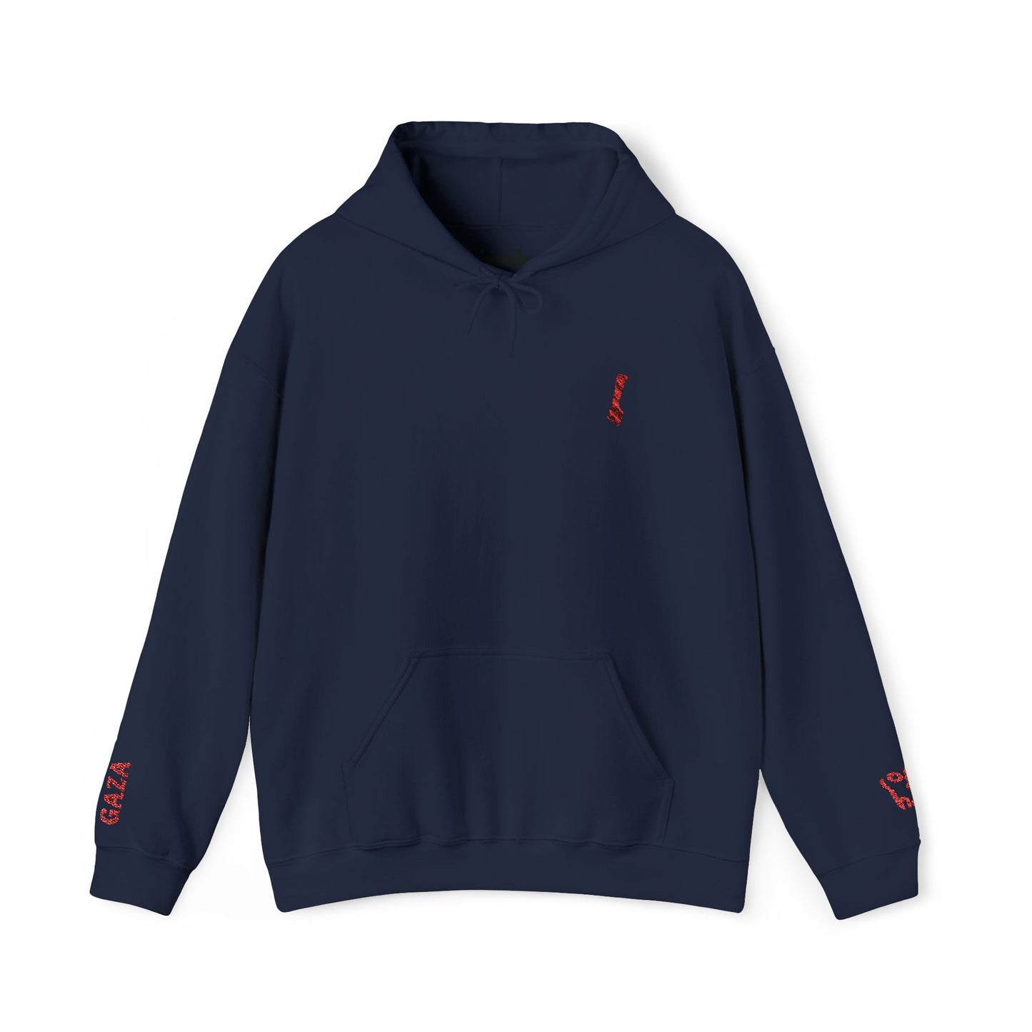 'Gaza Map” Sleeve + Chest Embroidered Unisex Hoodie