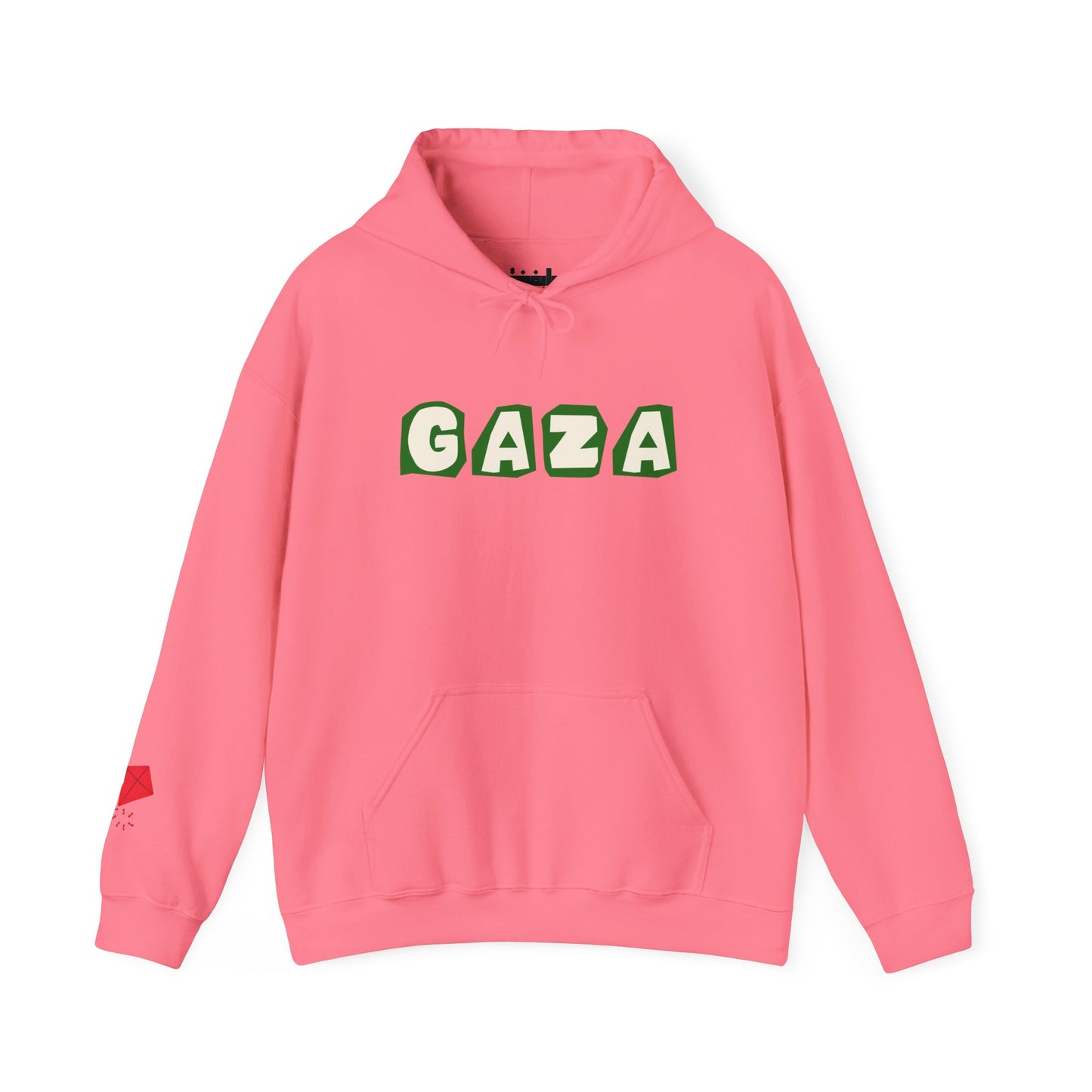 'We are Gaza' Heritage Hooded Sweatshirt (Chest & Sleeve Original Designs, Print)