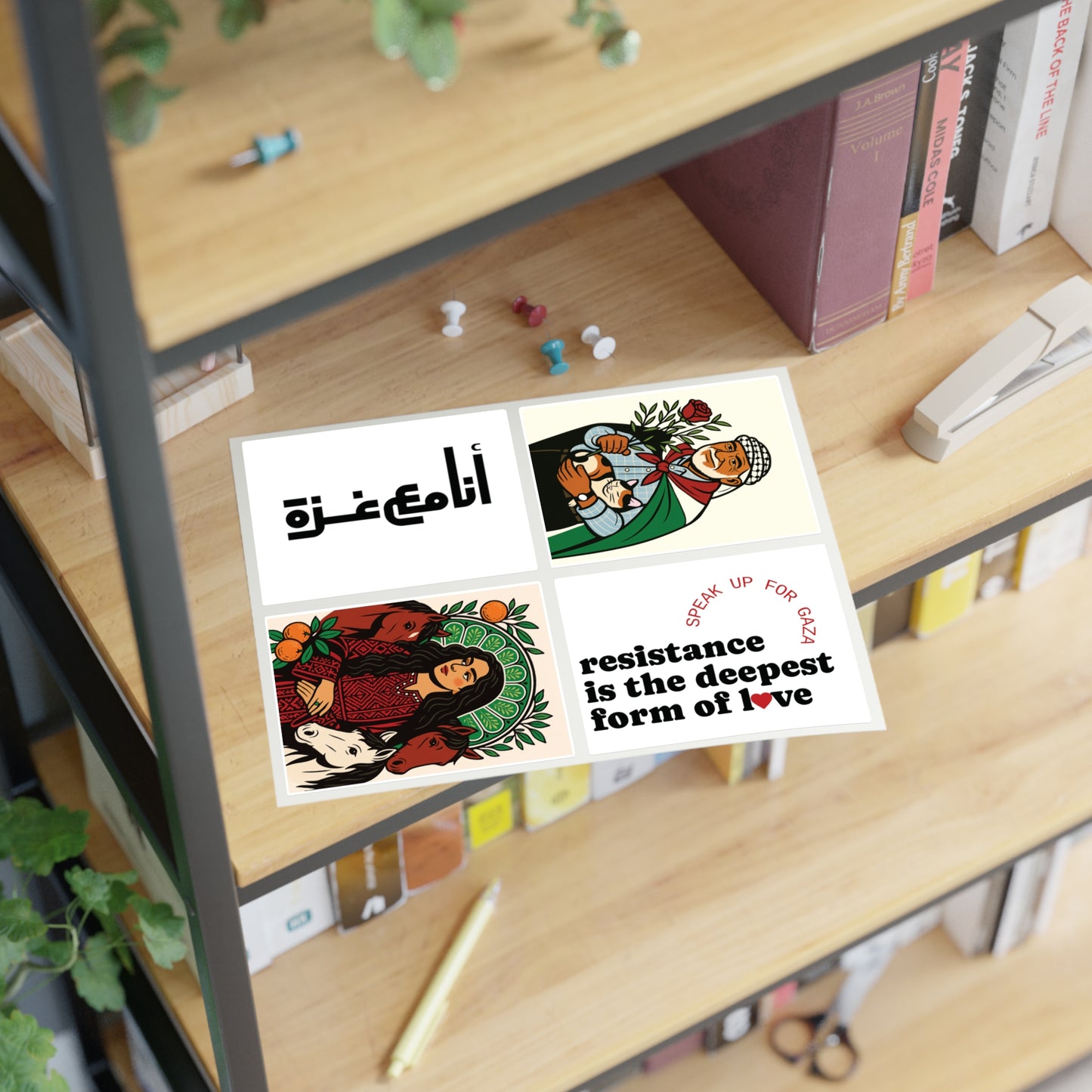 Limited Edition Palestine + Gaza Art Sticker Sheet (4 Collectible Designs)