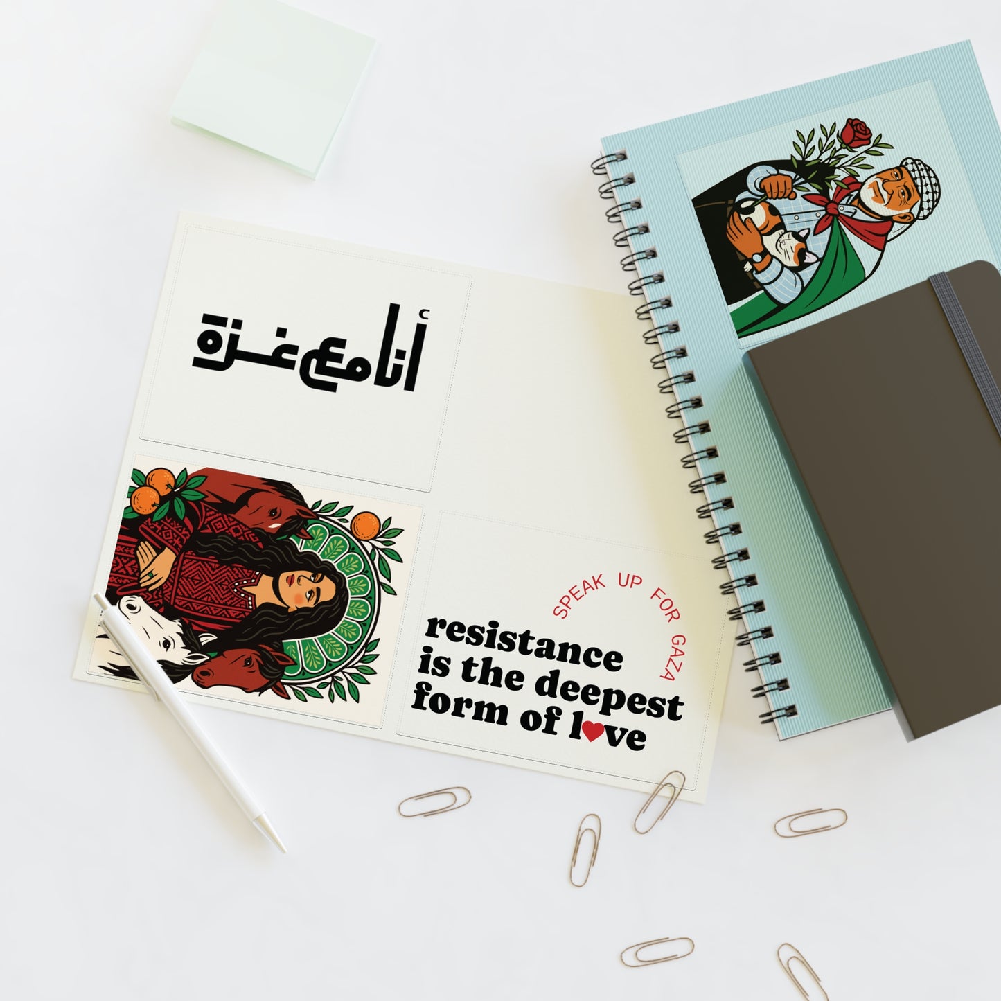 Limited Edition Palestine + Gaza Art Sticker Sheet (4 Collectible Designs)