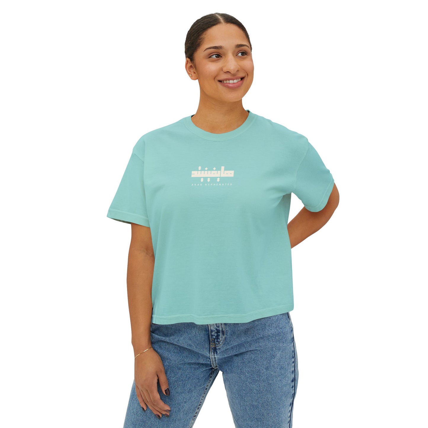 Boxy Organic Women’s Tee | 'Arab Hyphenated' Logo