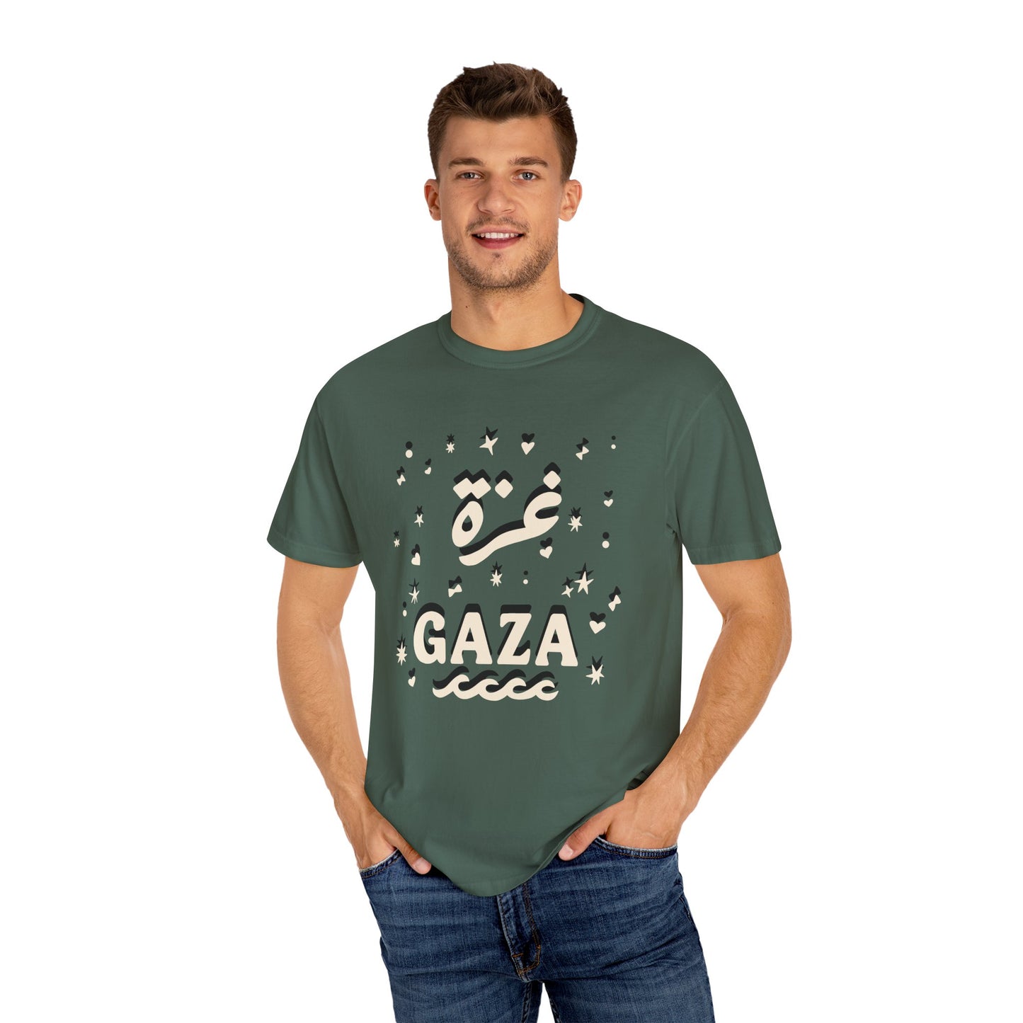 "Starry Night in Gaza" (Arabic and English) Unisex T-Shirt