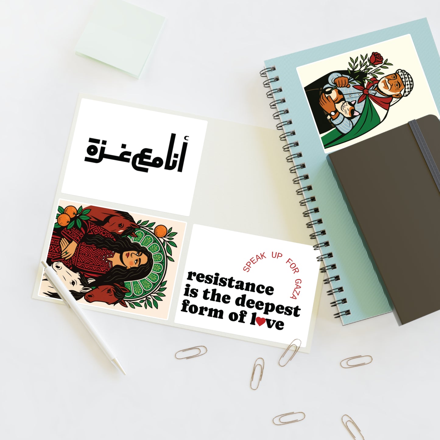 Limited Edition Palestine + Gaza Art Sticker Sheet (4 Collectible Designs)
