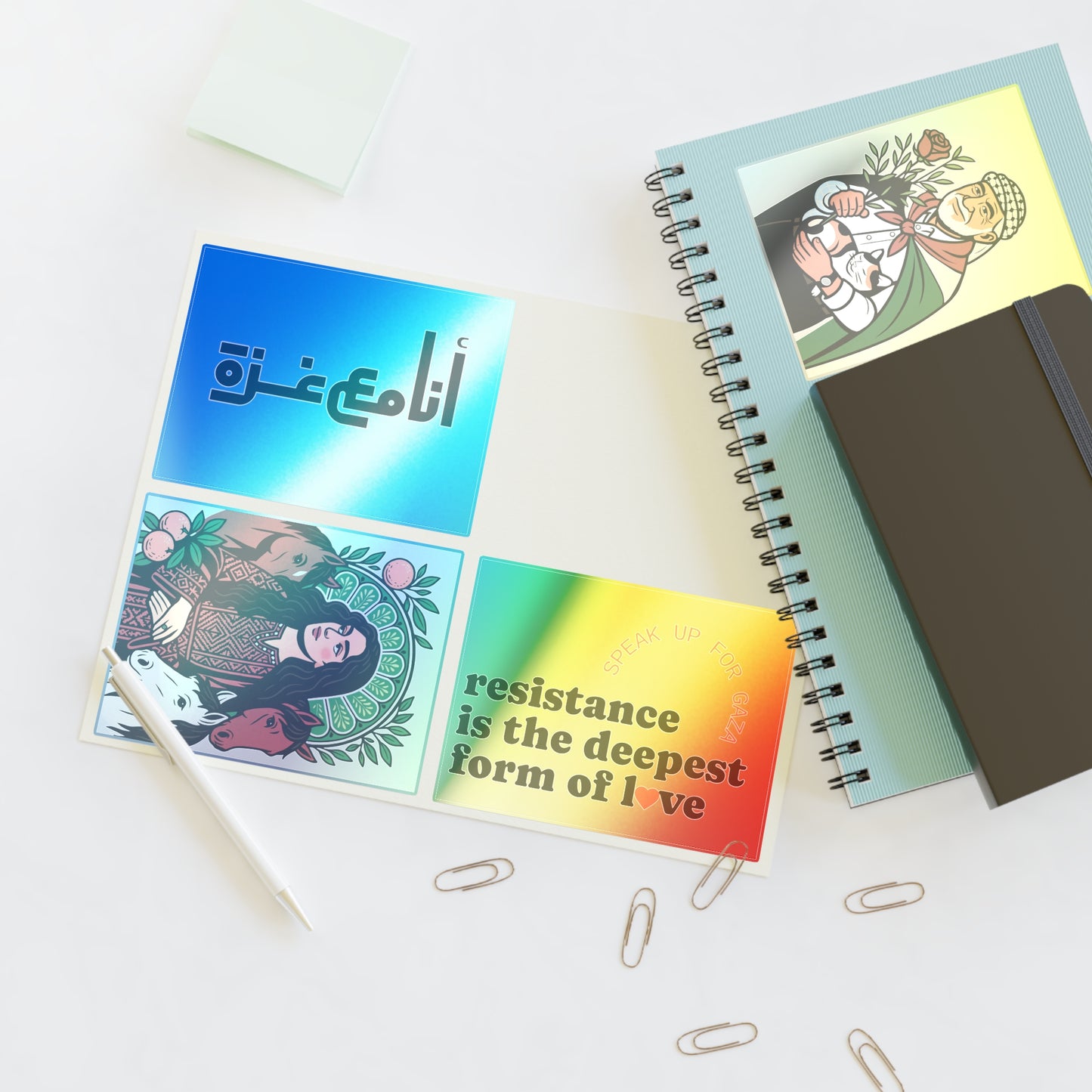 Limited Edition Palestine + Gaza Art Sticker Sheet (4 Collectible Designs)
