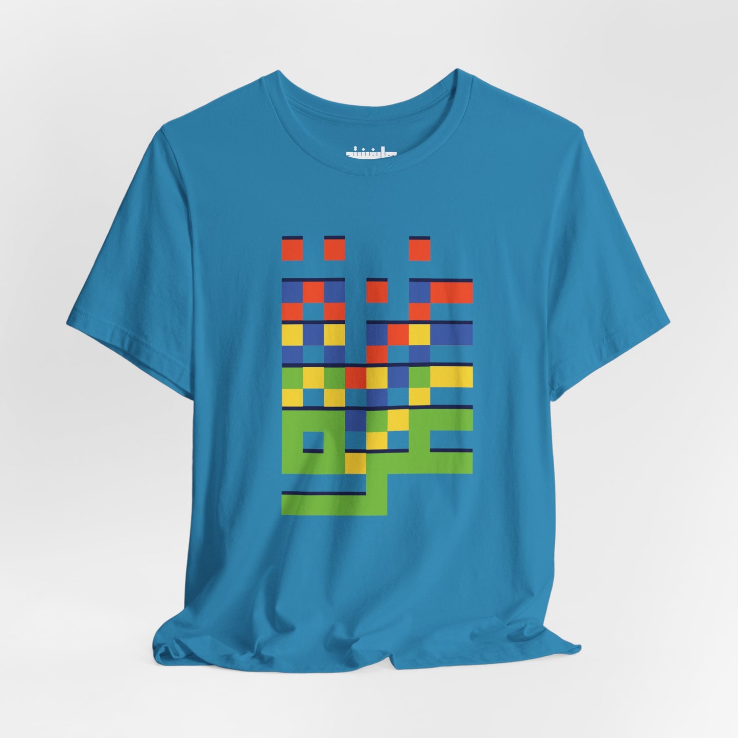 'Gaza in Color and Pixels' Arabic Text - Unisex Graphic Cotton Tee