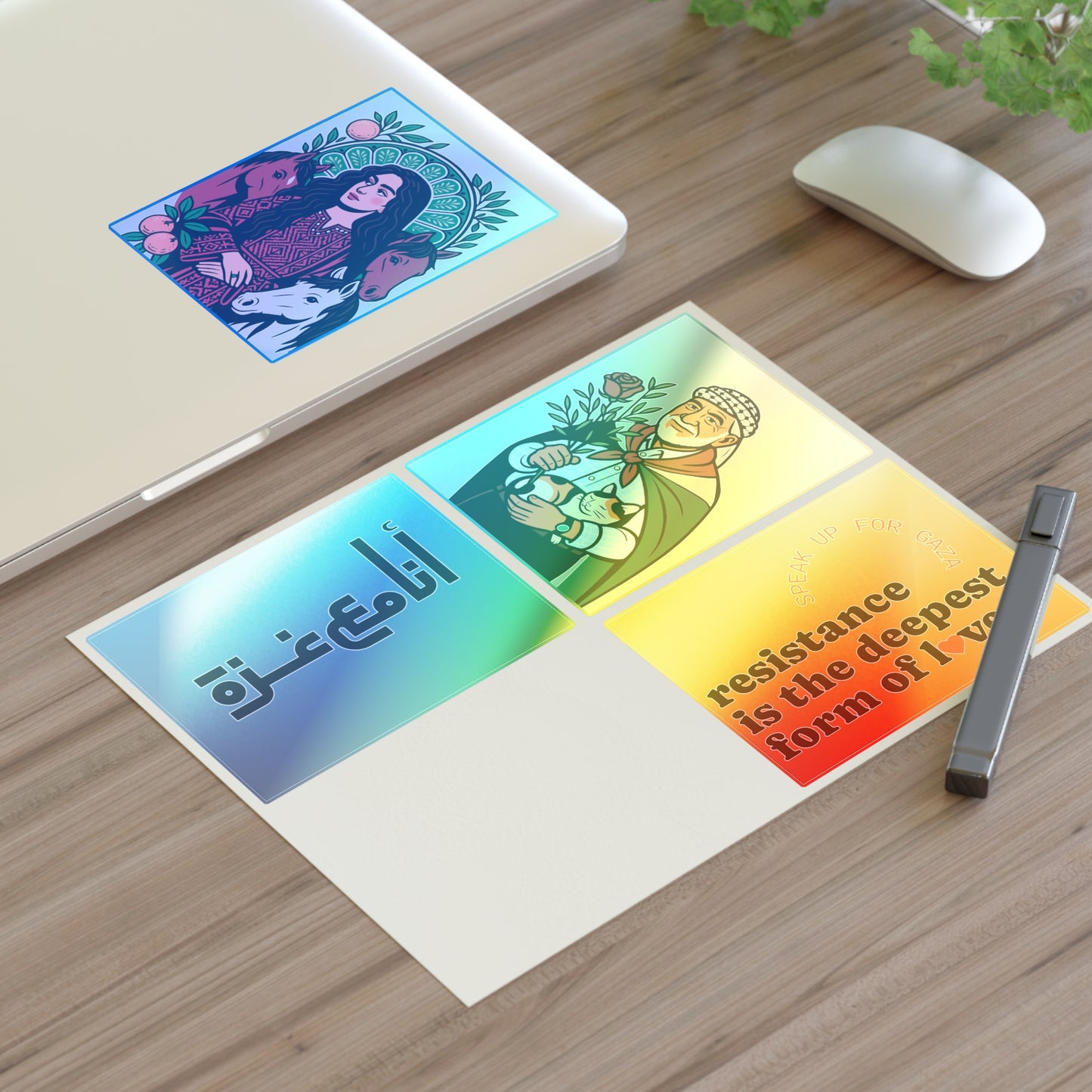 Limited Edition Palestine + Gaza Art Sticker Sheet (4 Collectible Designs)