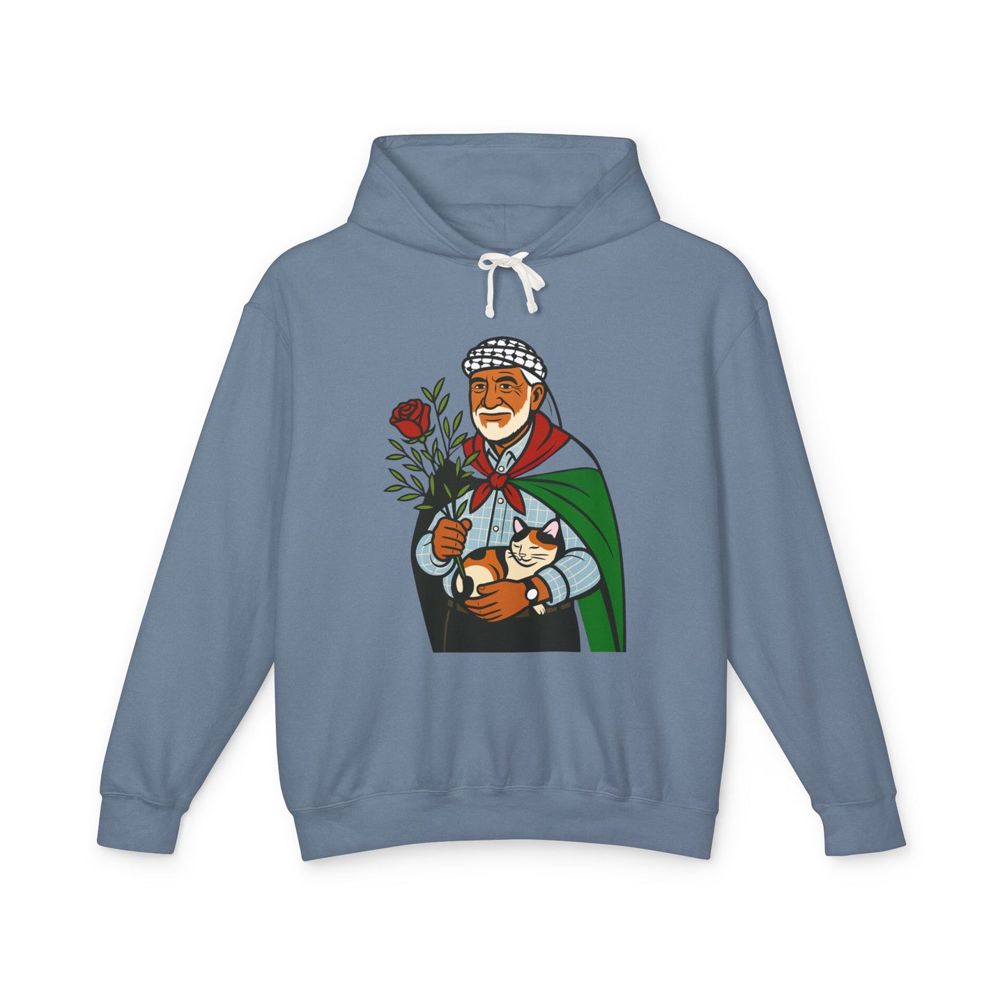 "Palestinian Jadu" (Grandpa) Ancestor Heritage Hooded Sweatshirt (Lightweight, Unisex)