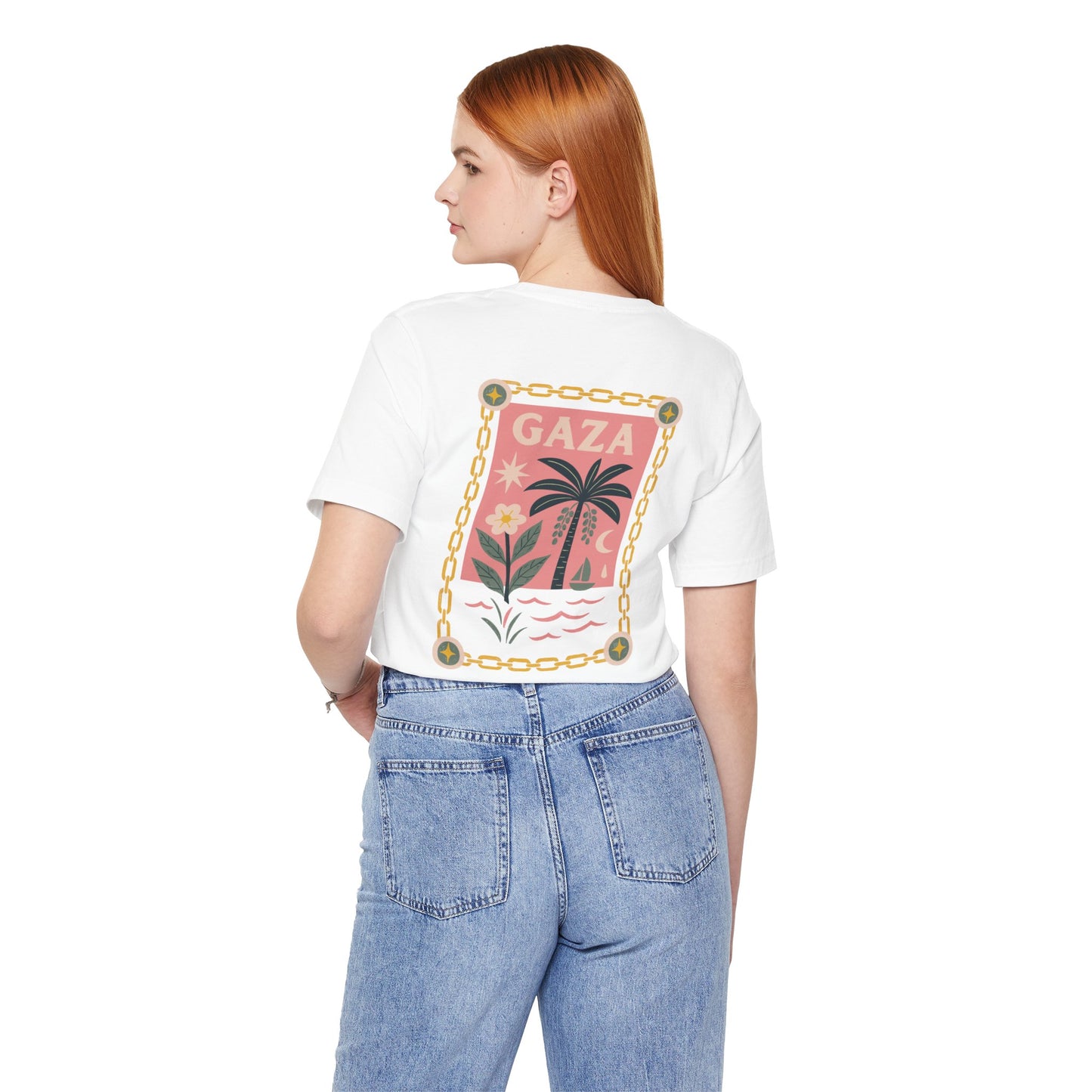 Gaza 'Break the Chains' Unisex Graphic Tee | Front & Back Print
