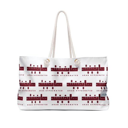 Arab Hyphenated™ Weekender Tote Bag | White, Patterned